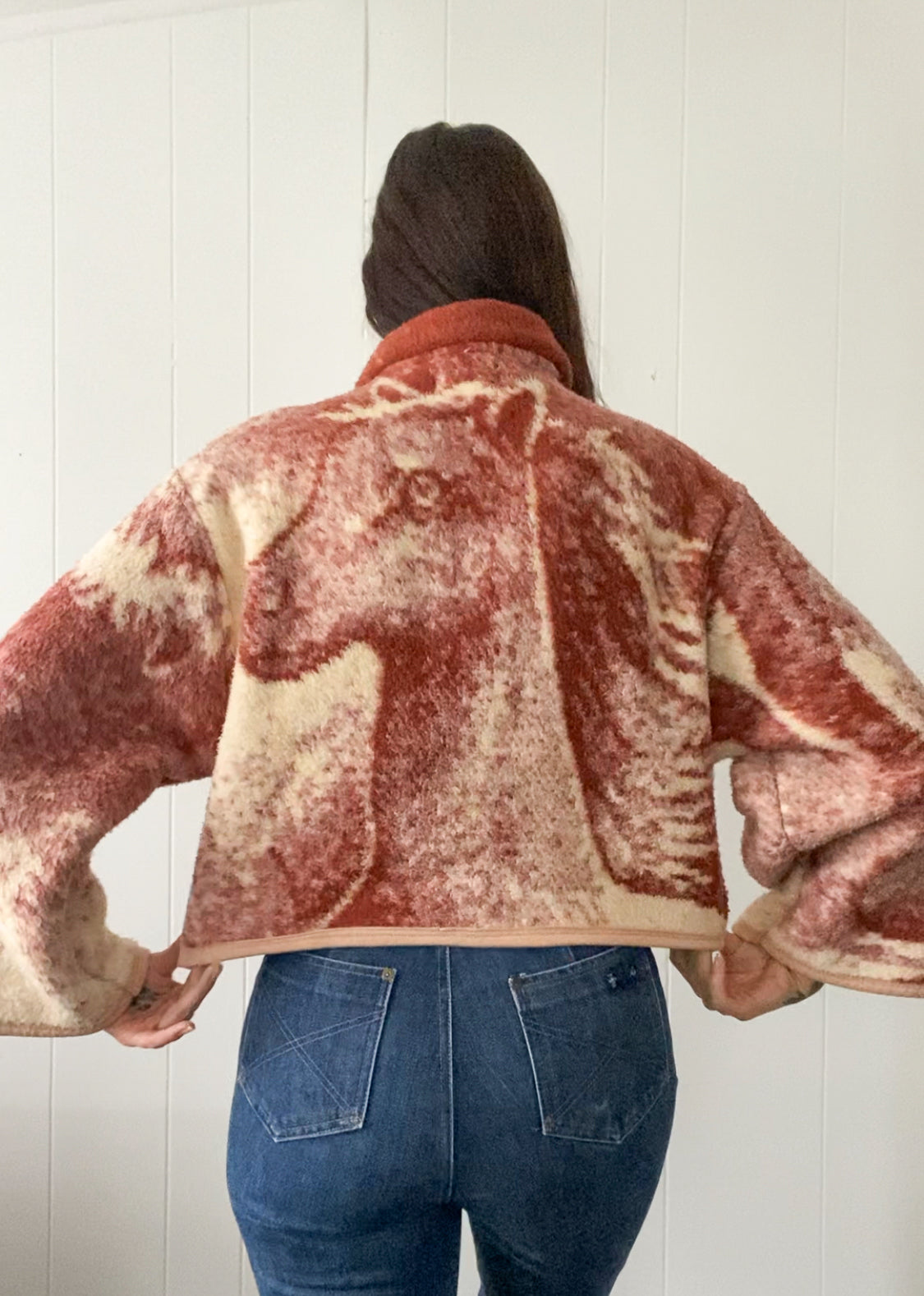 (S/M) Upcycled Horse Blanket Coat