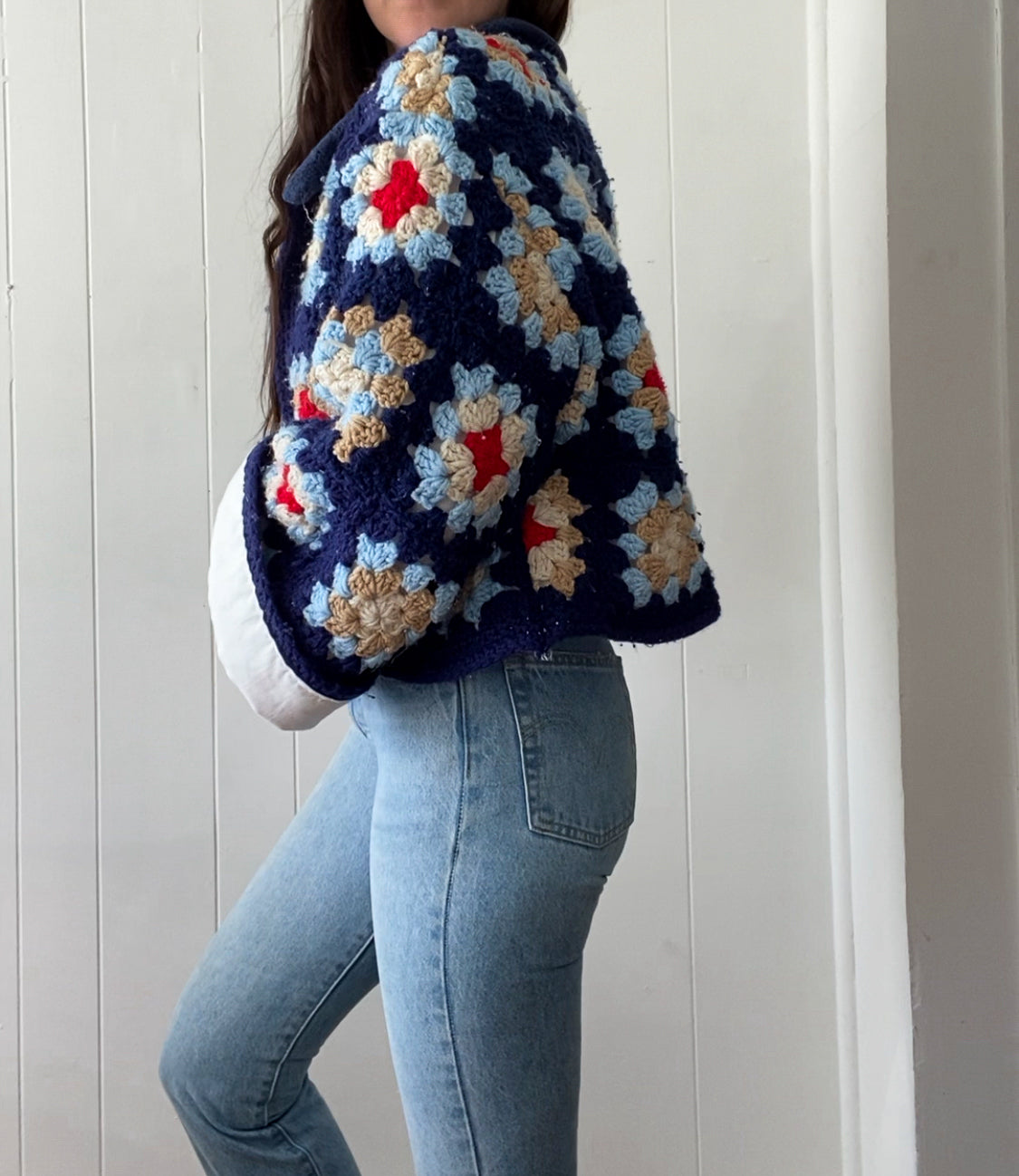 Upcycled Granny Square Jacket - Fully Lined