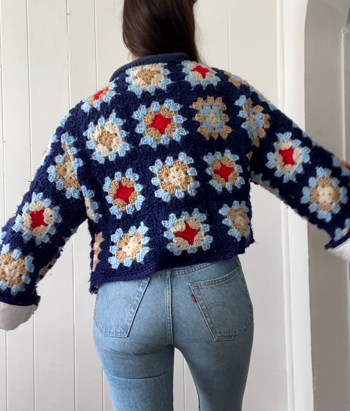 Upcycled Granny Square Jacket - Fully Lined