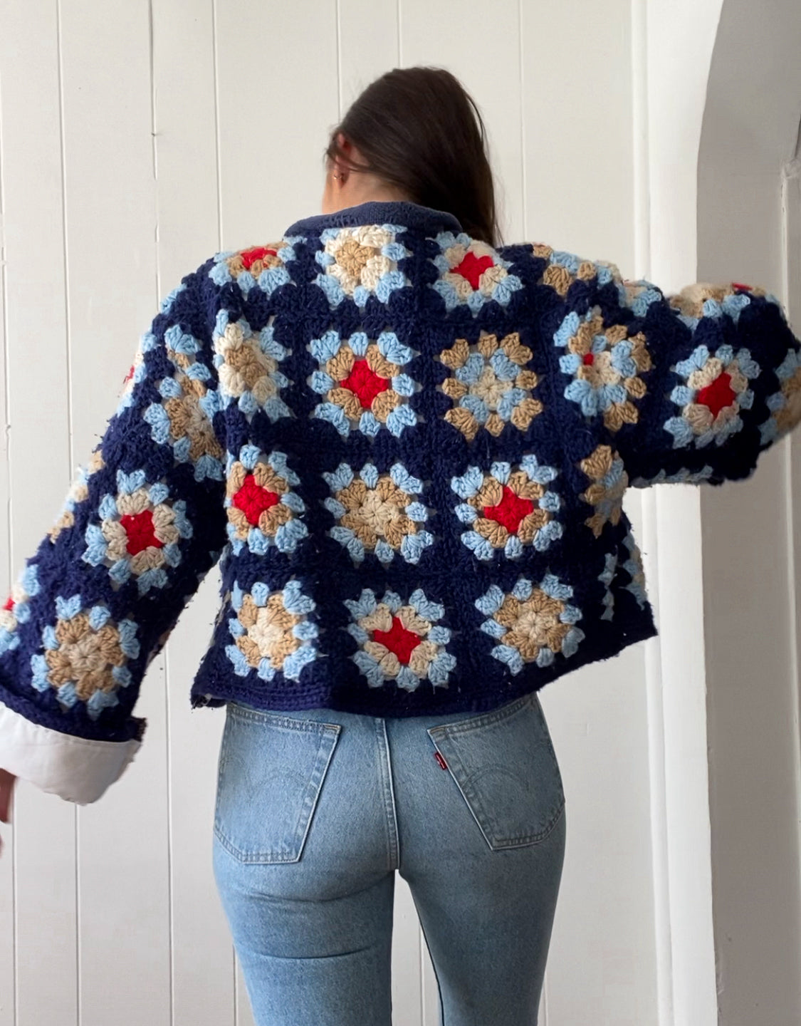 Upcycled Granny Square Jacket - Fully Lined