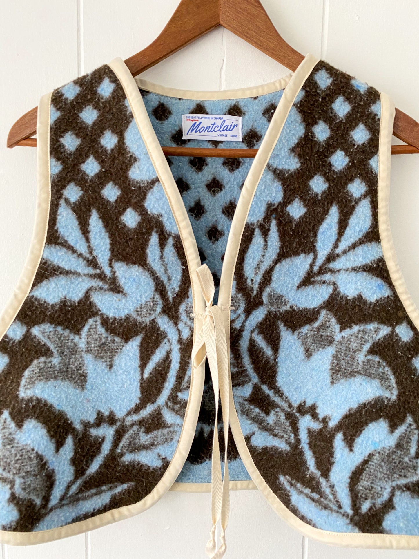 Upcycled Tie-front Vest