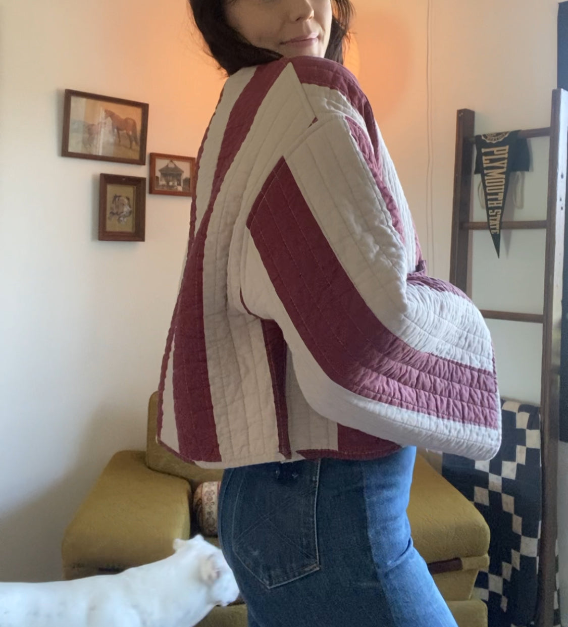Upcycled Vintage Striped Jacket