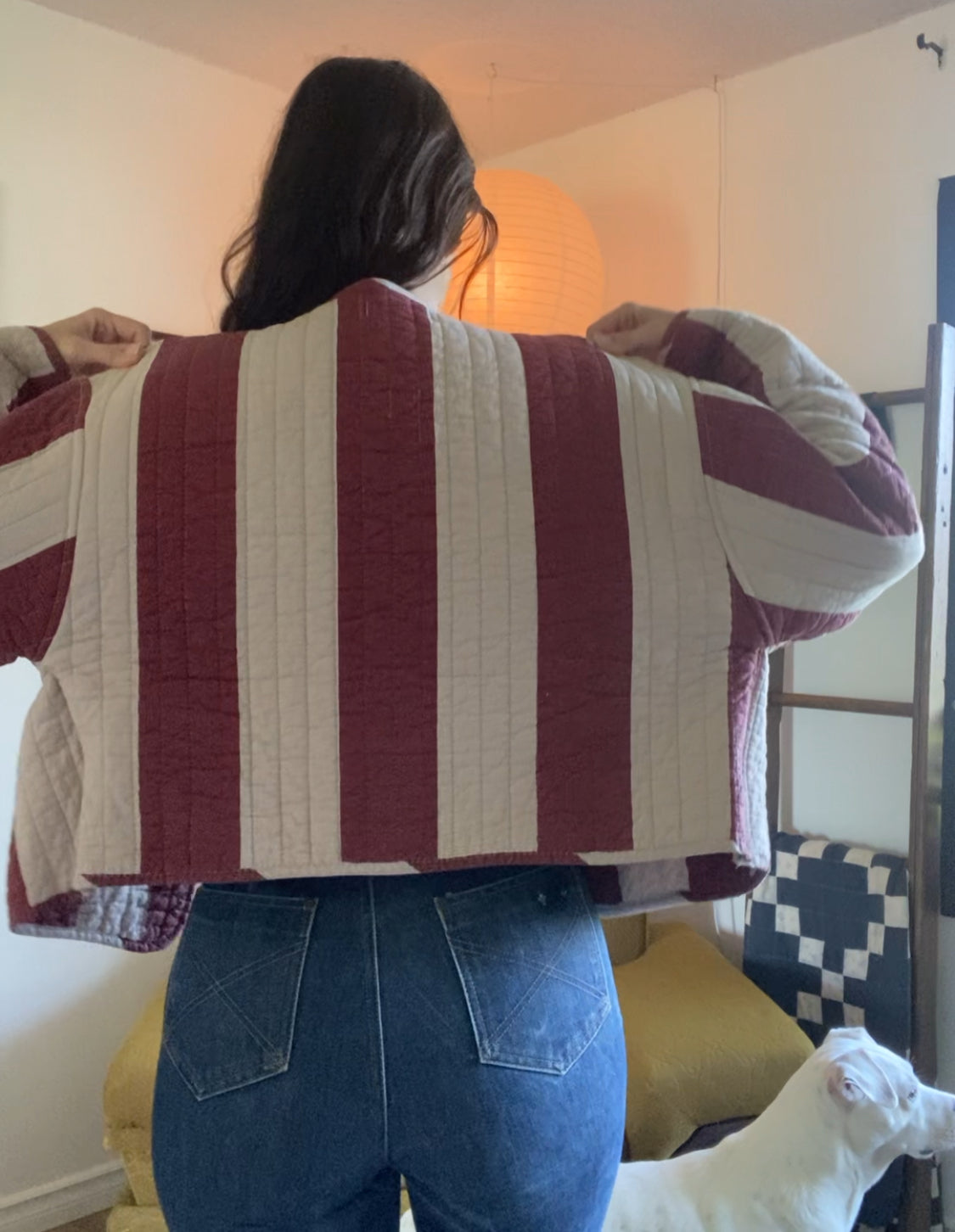 Upcycled Vintage Striped Jacket