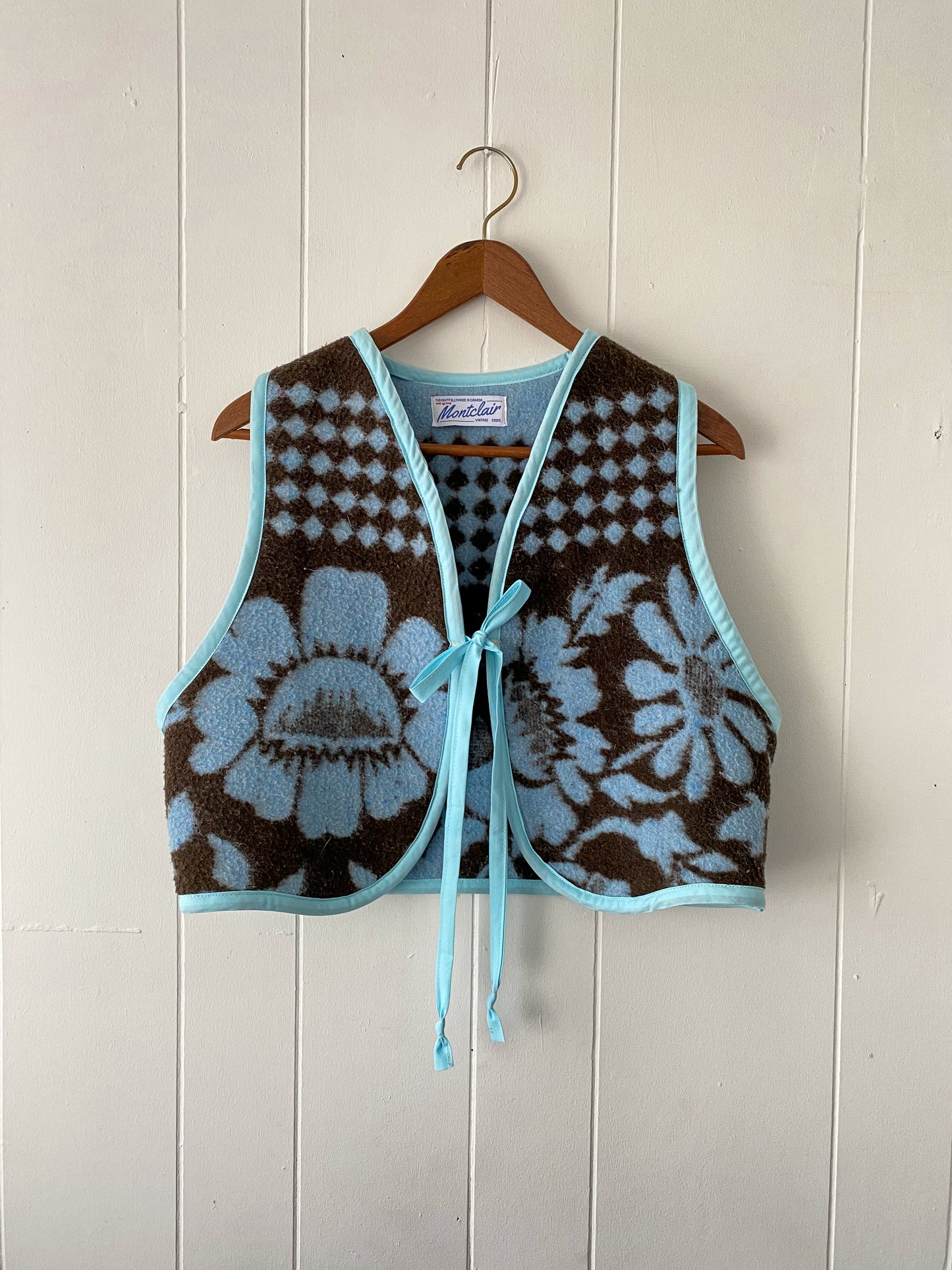 Upcycled Tie-front Vest