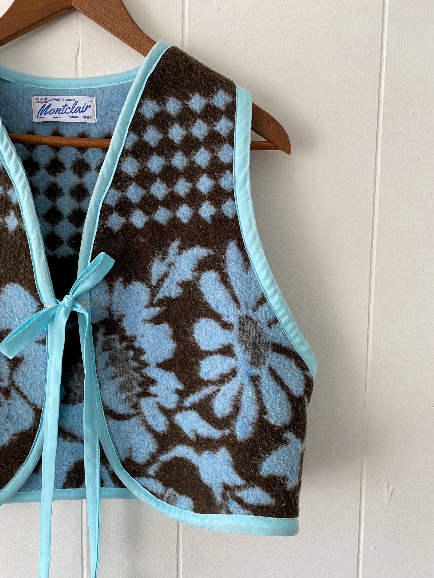 Upcycled Tie-front Vest