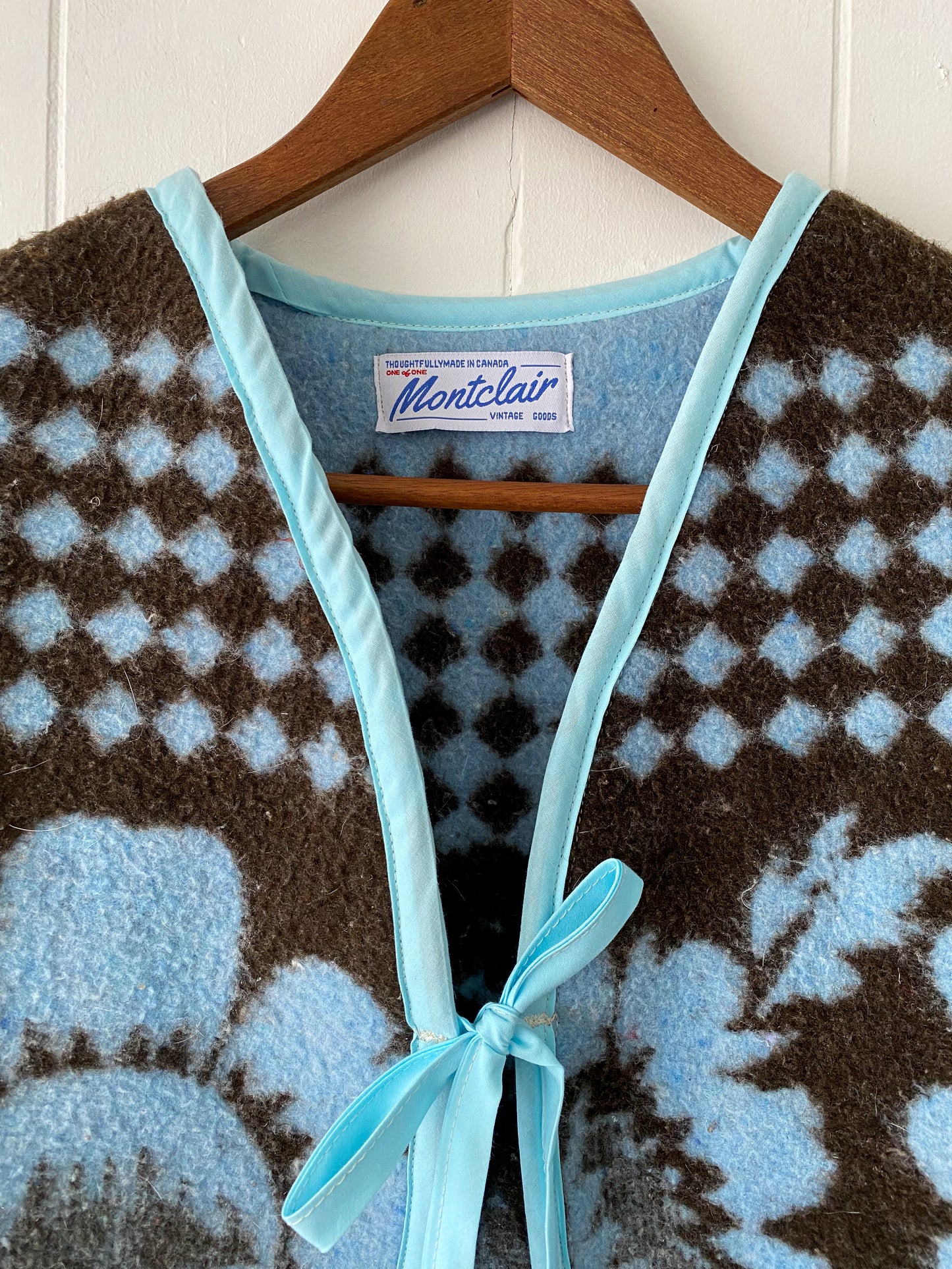 Upcycled Tie-front Vest
