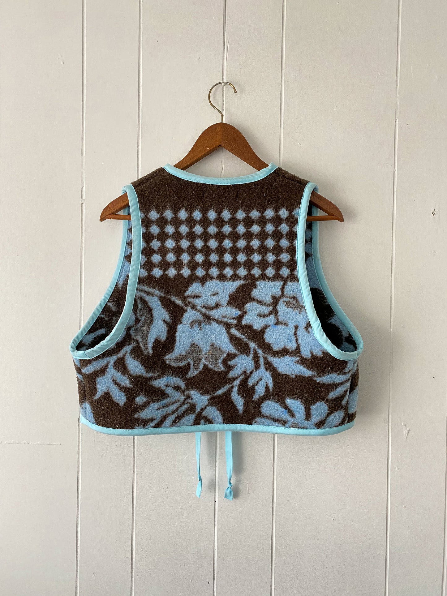 Upcycled Tie-front Vest