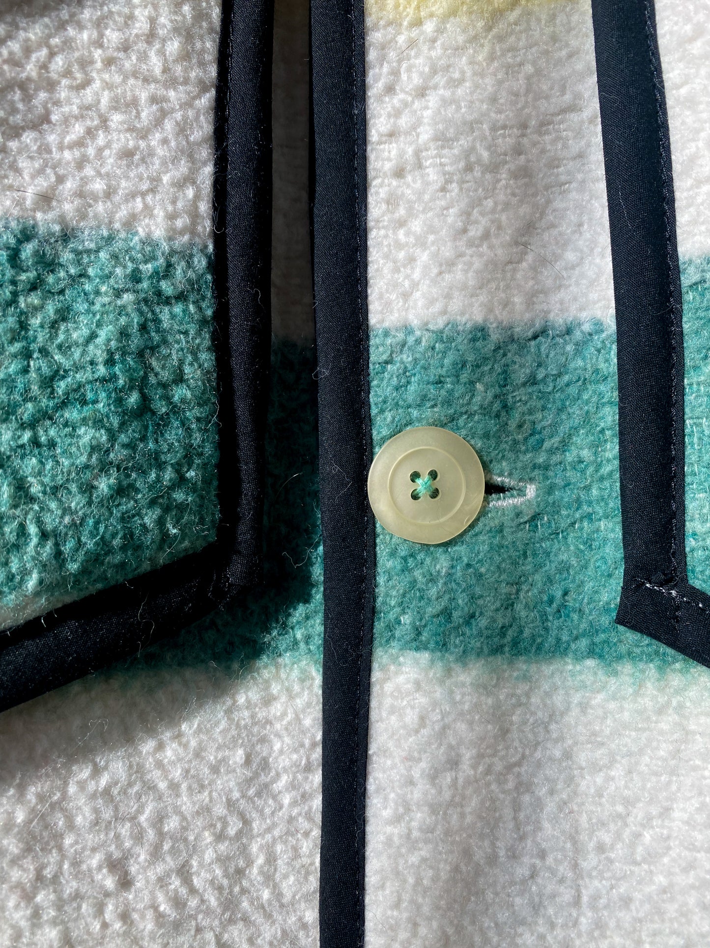 Upcycled Vintage Striped Blanket Coat