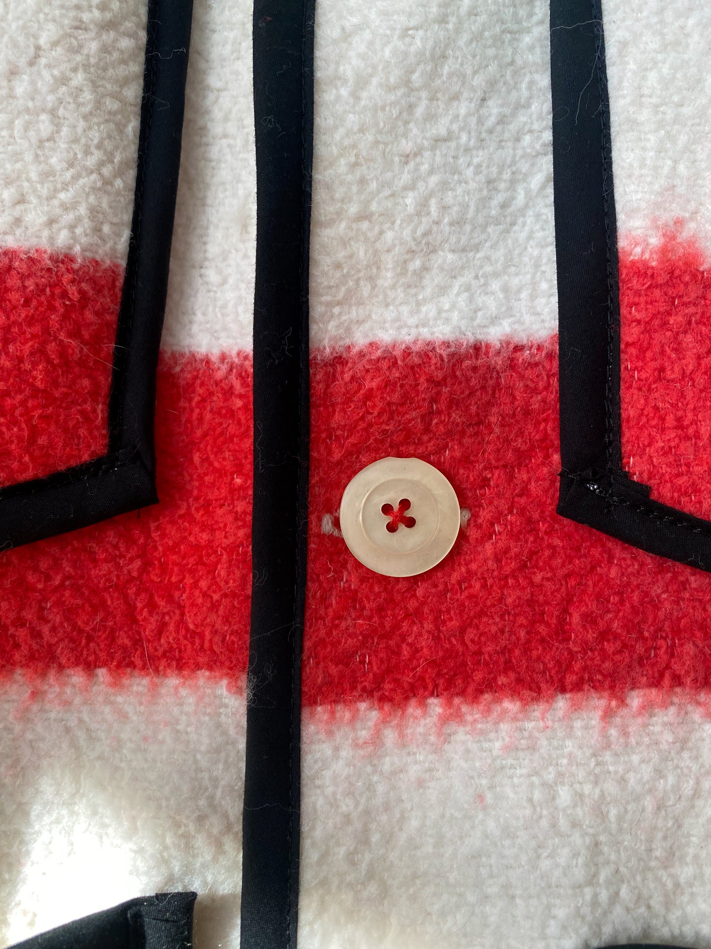 Upcycled Vintage Striped Blanket Coat