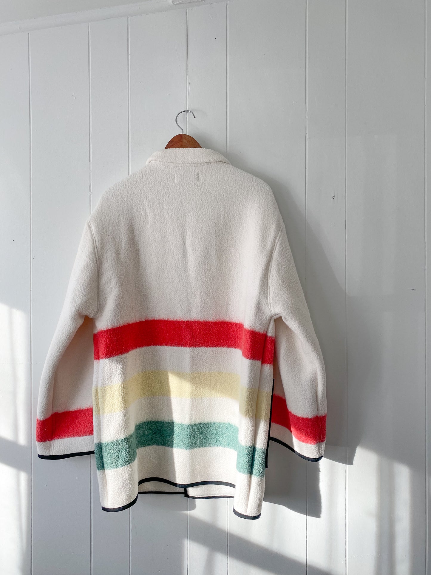 Upcycled Vintage Striped Blanket Coat