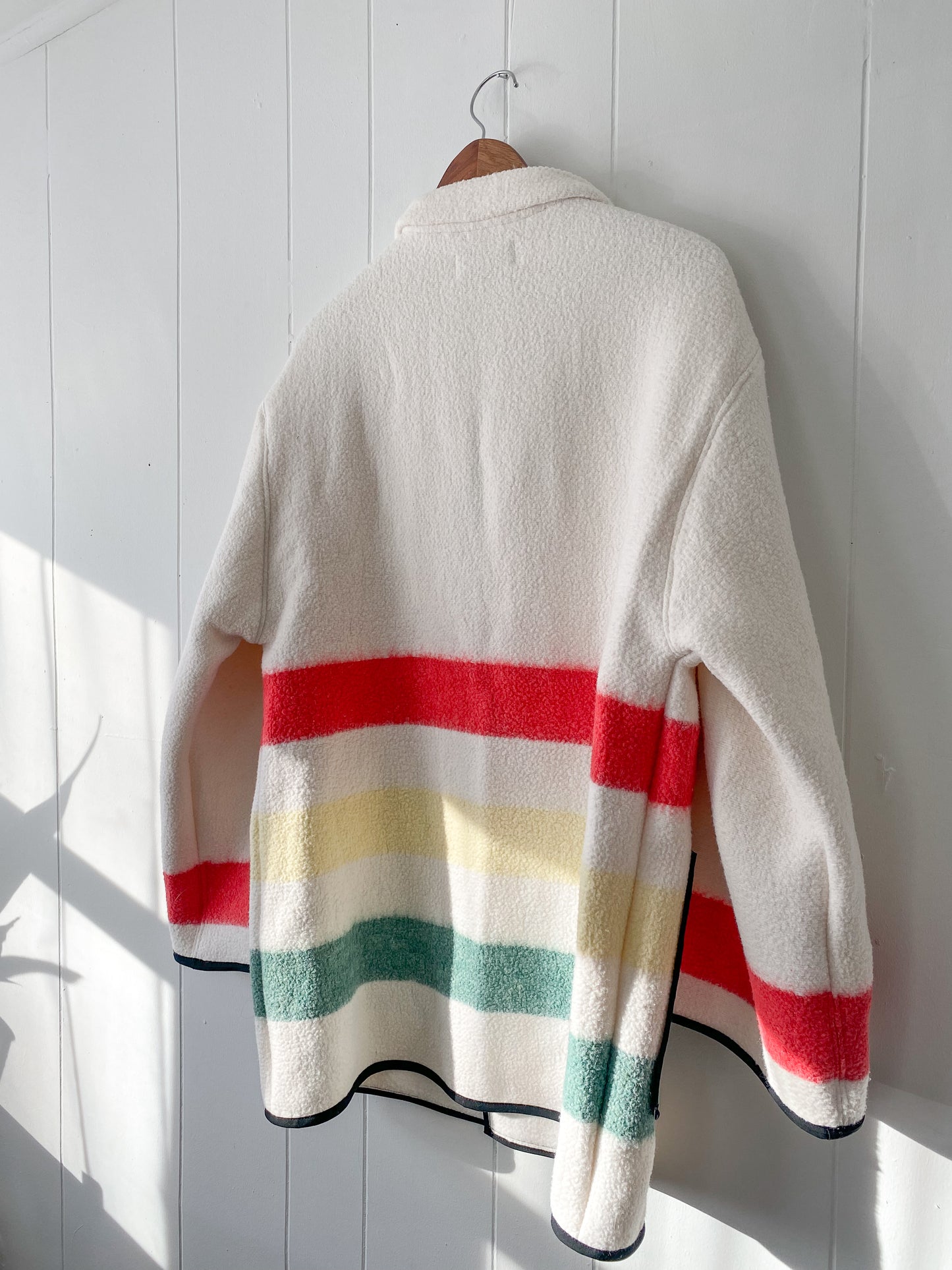 Upcycled Vintage Striped Blanket Coat