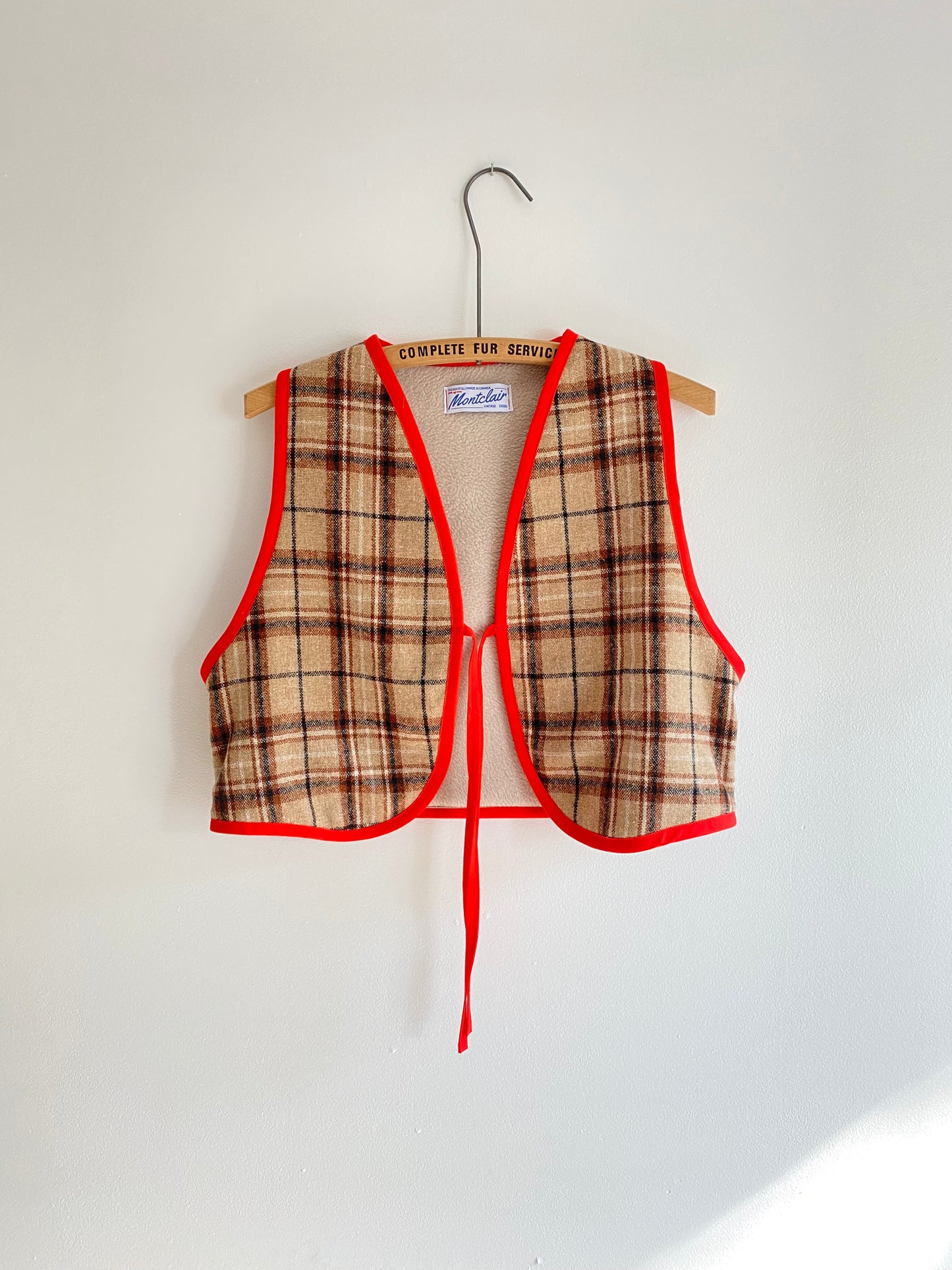 Upcycled Tie-Front Vest