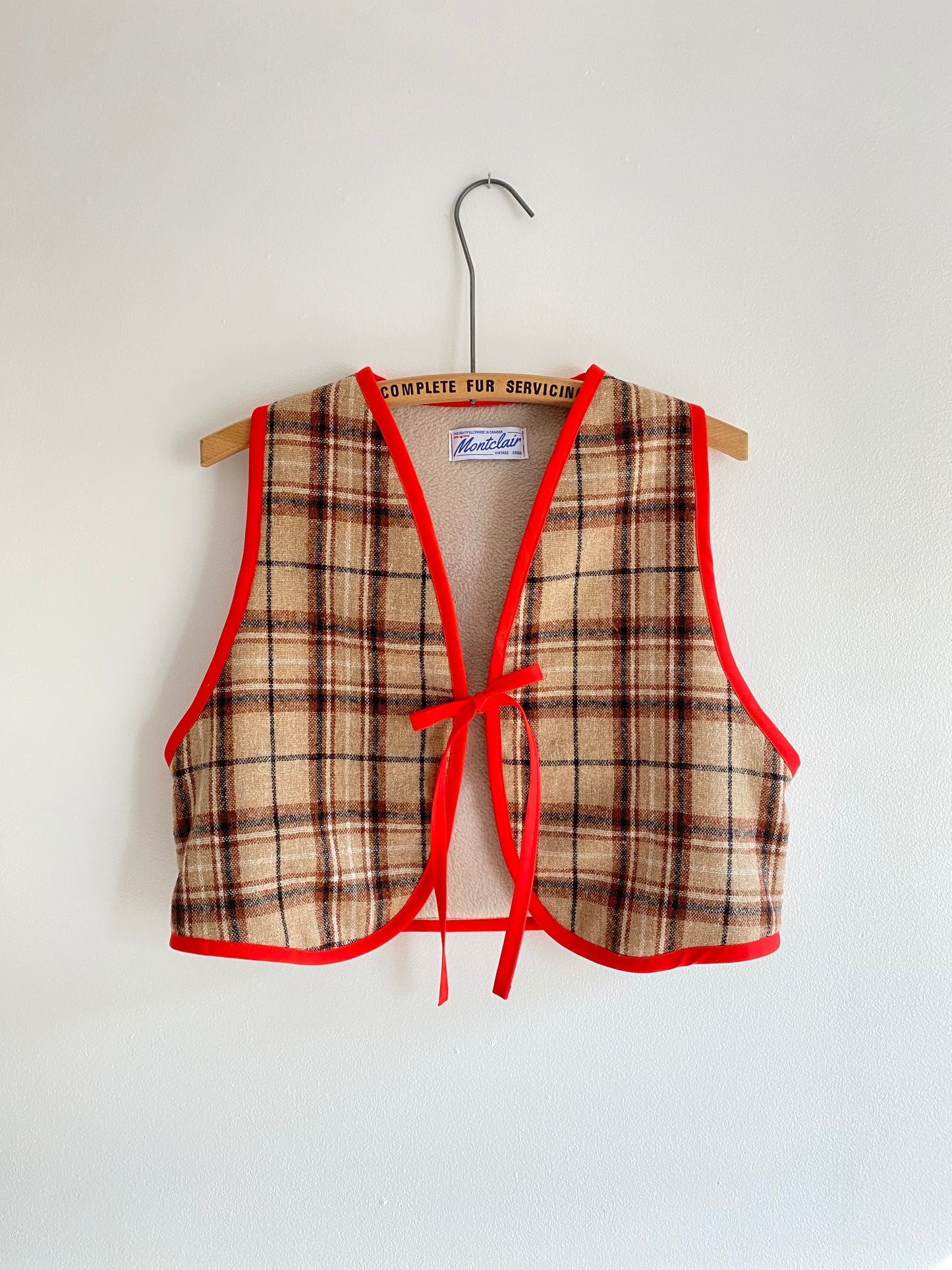 Upcycled Tie-Front Vest