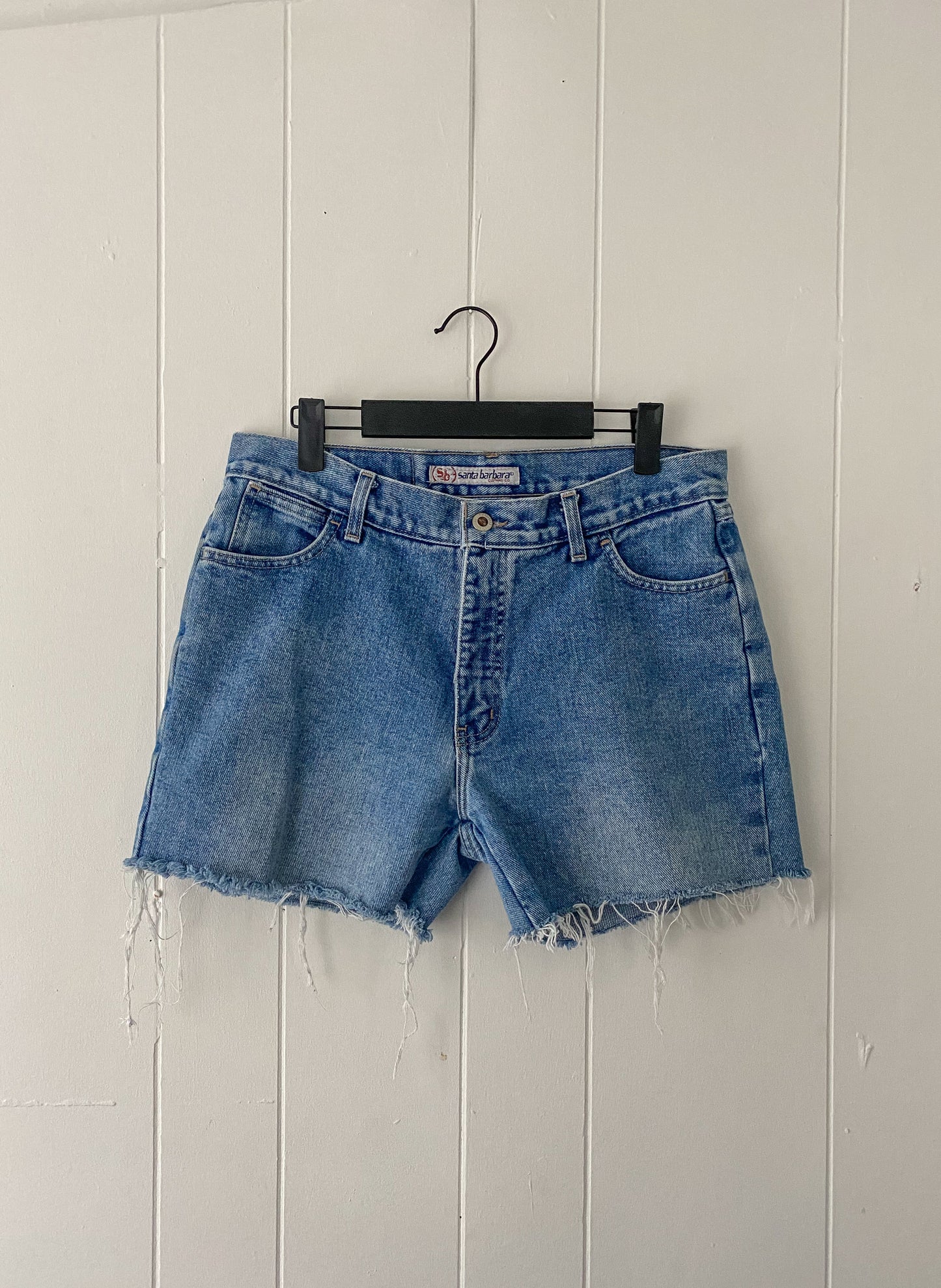 33.5"W Vintage Santa Barbara Cut-off Jean Shorts