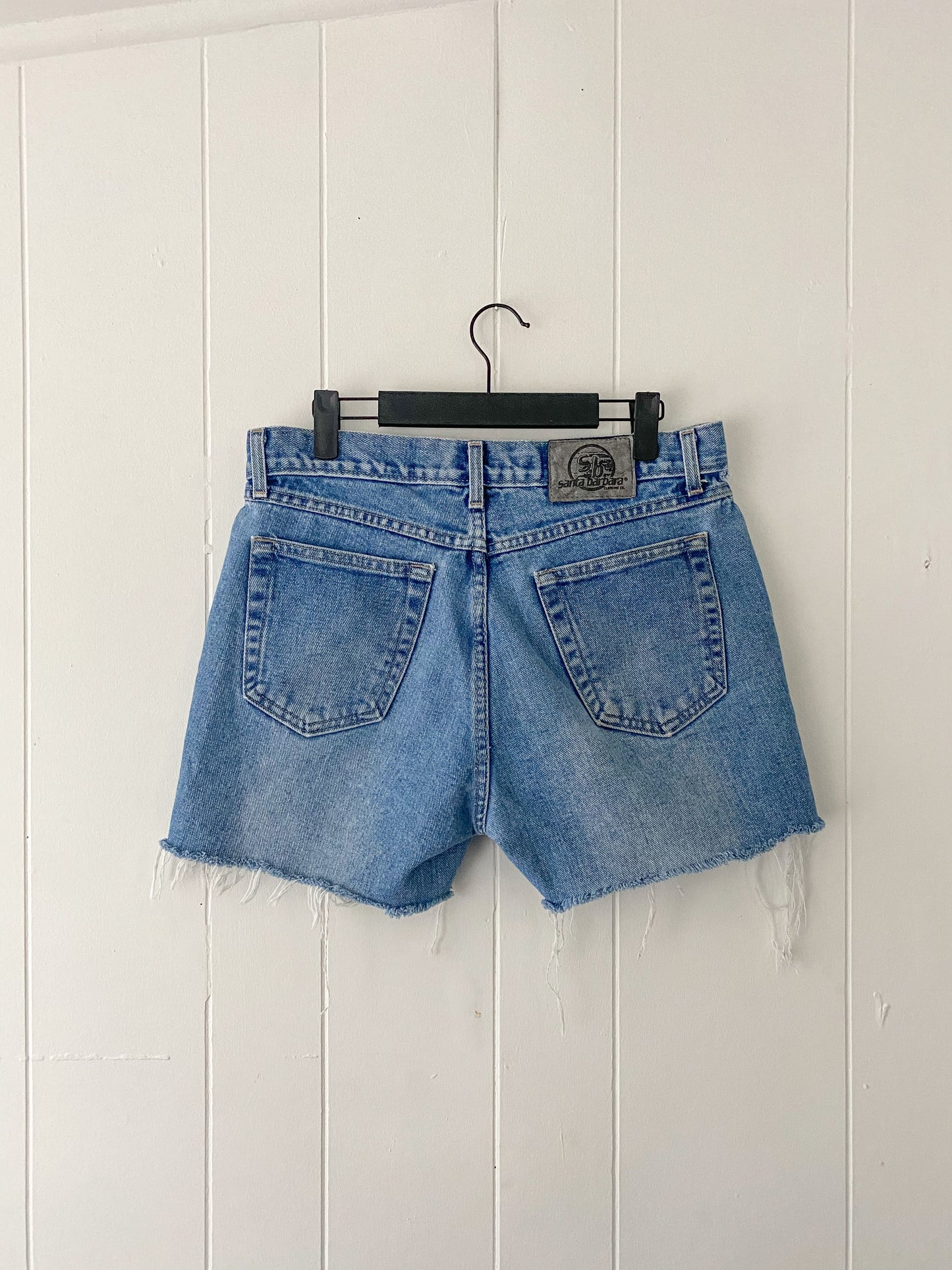 33.5"W Vintage Santa Barbara Cut-off Jean Shorts