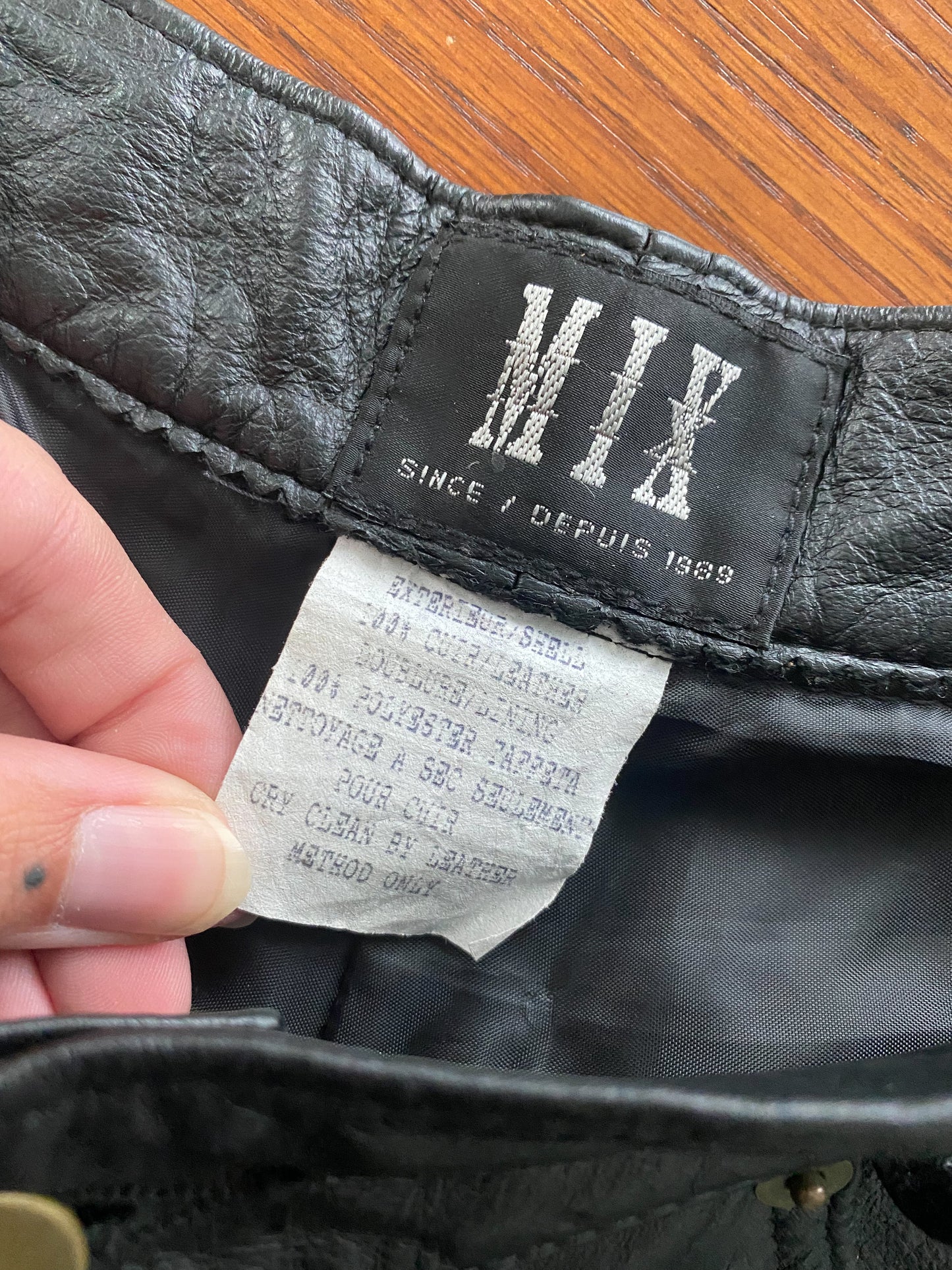 29"W Vintage Leather Pants by MIX