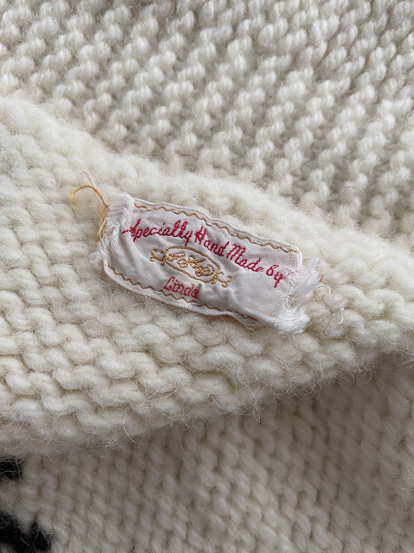 1950s/60s Vintage Handmade Mary Maxim Knit Cardigan