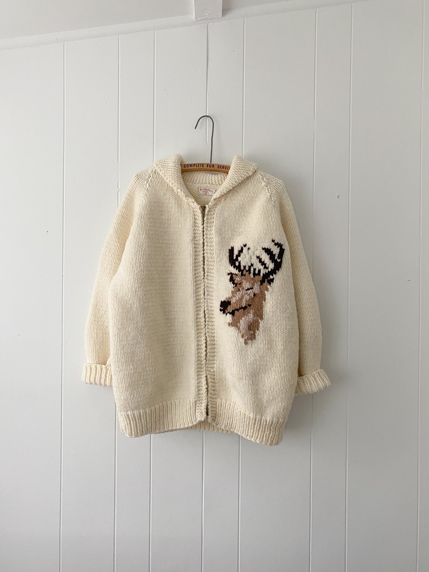 1950s/60s Vintage Handmade Mary Maxim Knit Cardigan