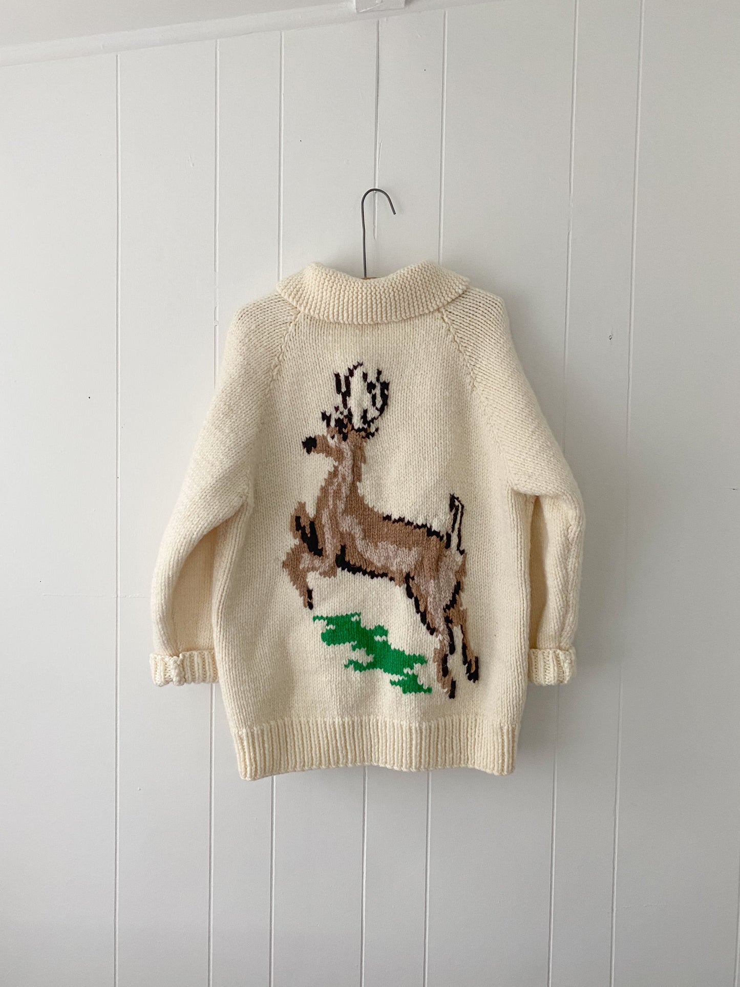 1950s/60s Vintage Handmade Mary Maxim Knit Cardigan