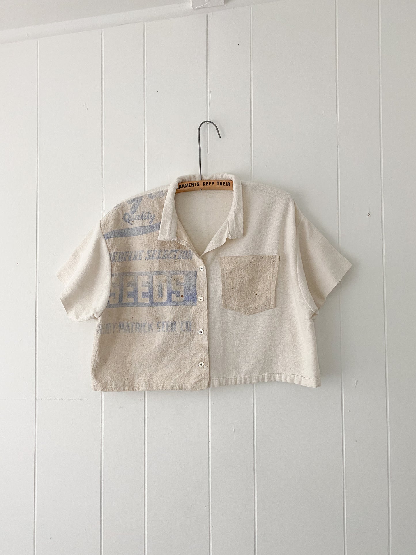 Upcycled Vintage Feedsack Top