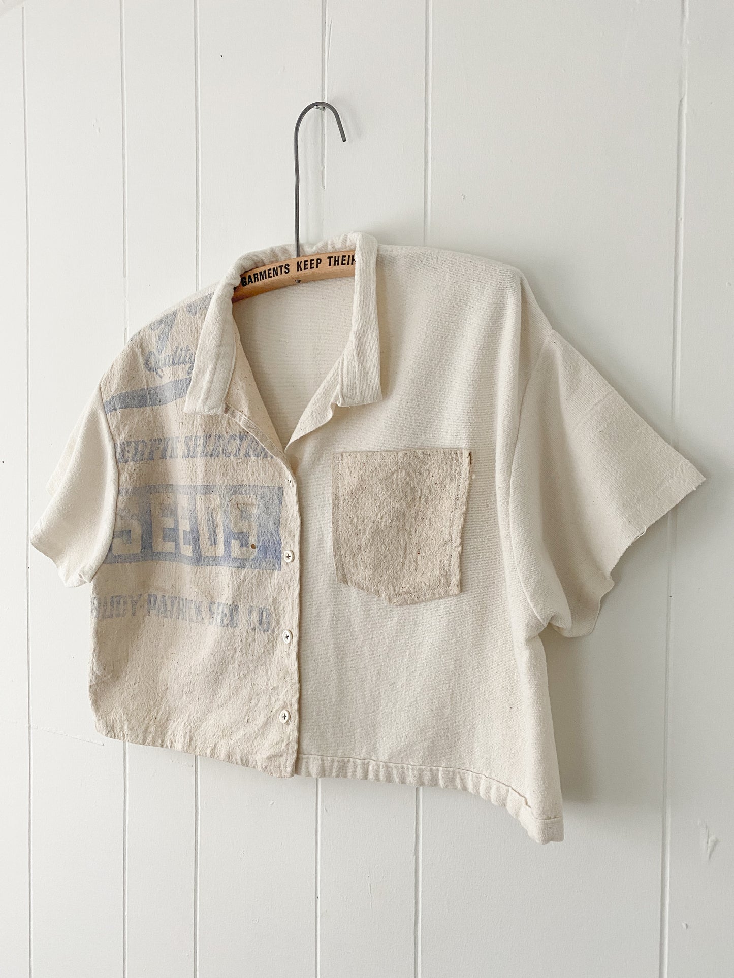 Upcycled Vintage Feedsack Top