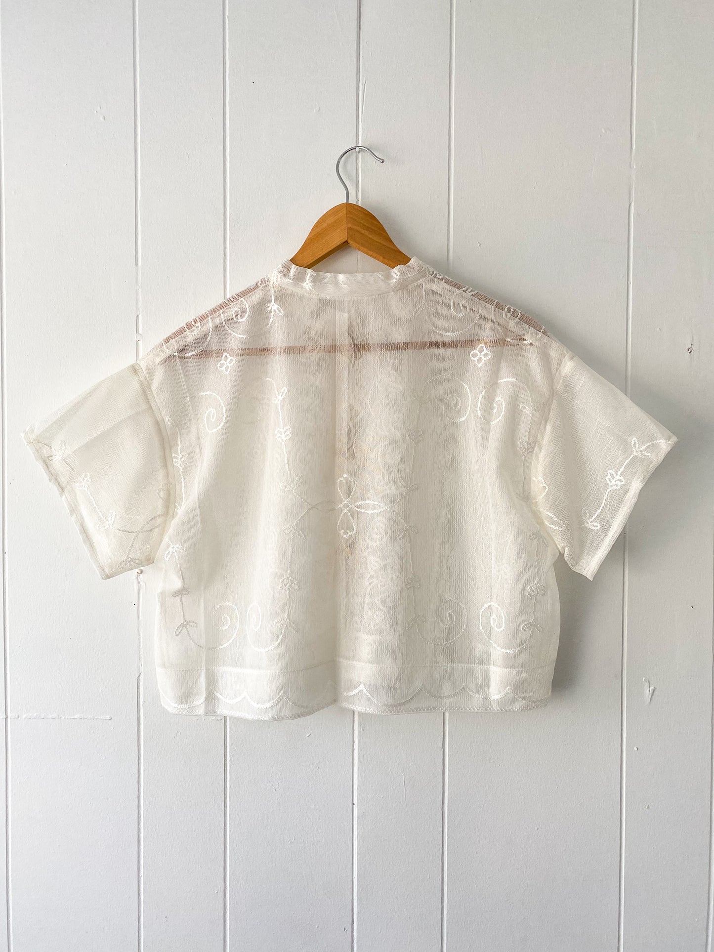 Upcycled Tie Front Blouse