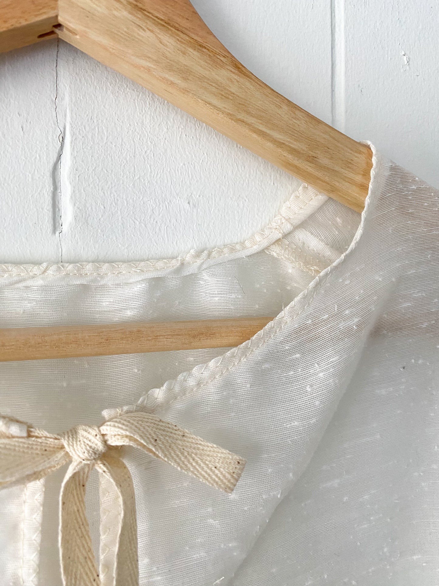 Upcycled Tie Front Blouse