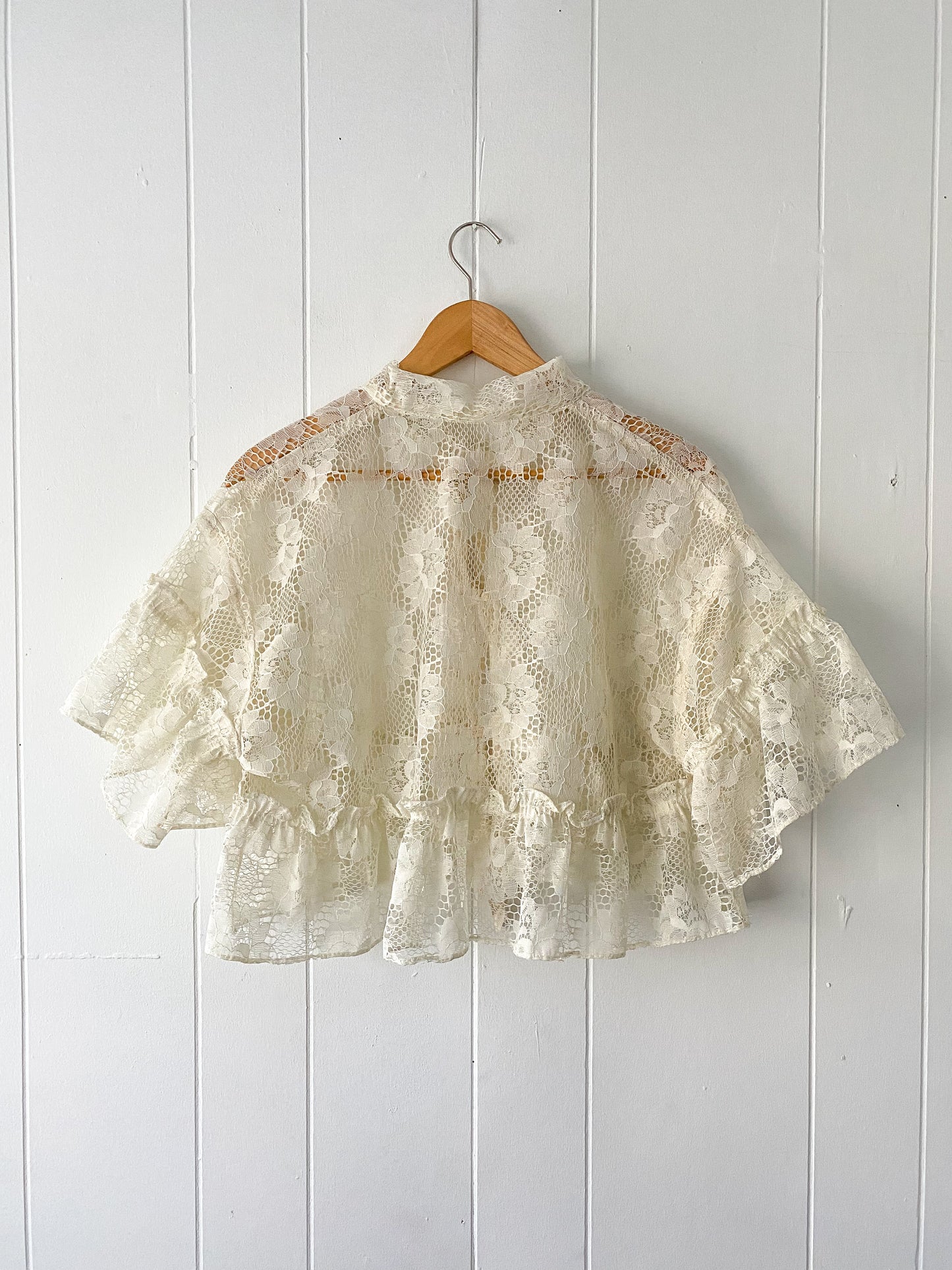 Upcycled Tie Front Blouse