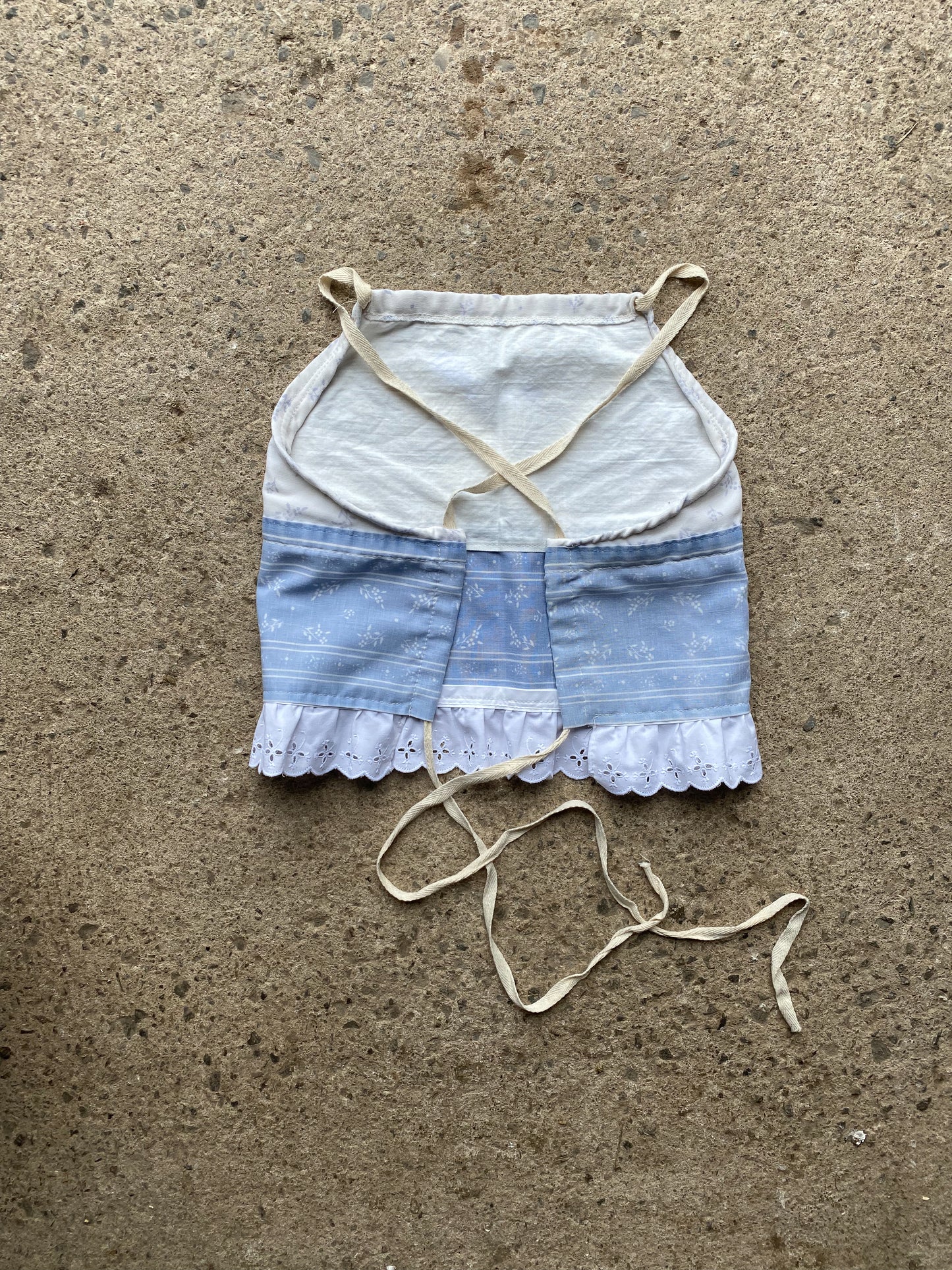 Upcycled Floral Criss-cross Backless Halter