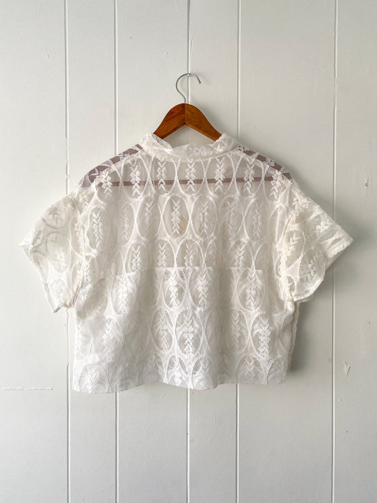 Upcycled Tie Front Blouse