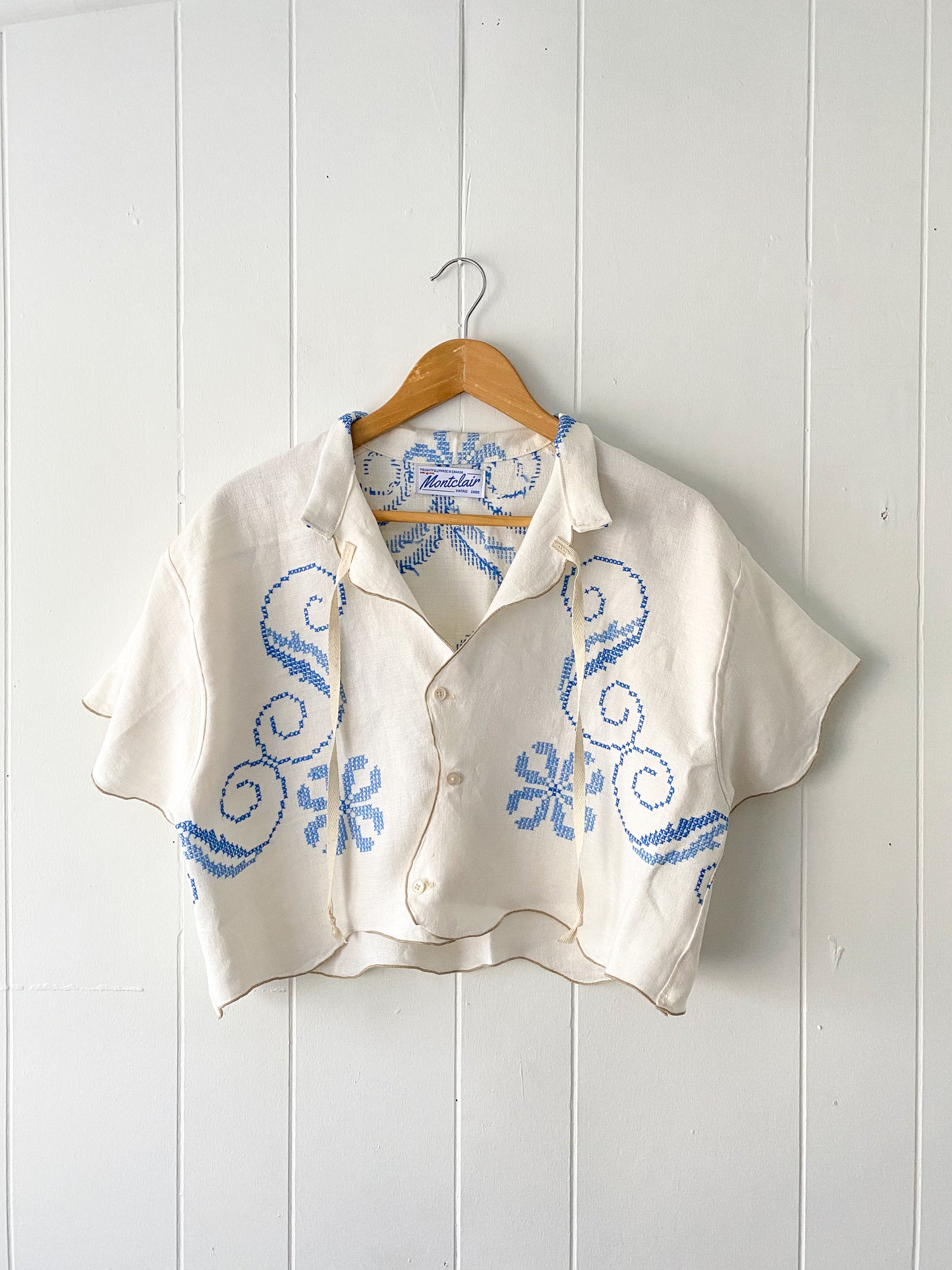 Upcycled Button Up Blouse