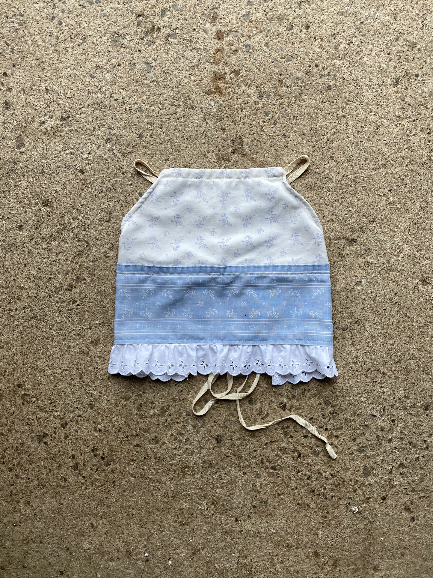Upcycled Floral Criss-cross Backless Halter