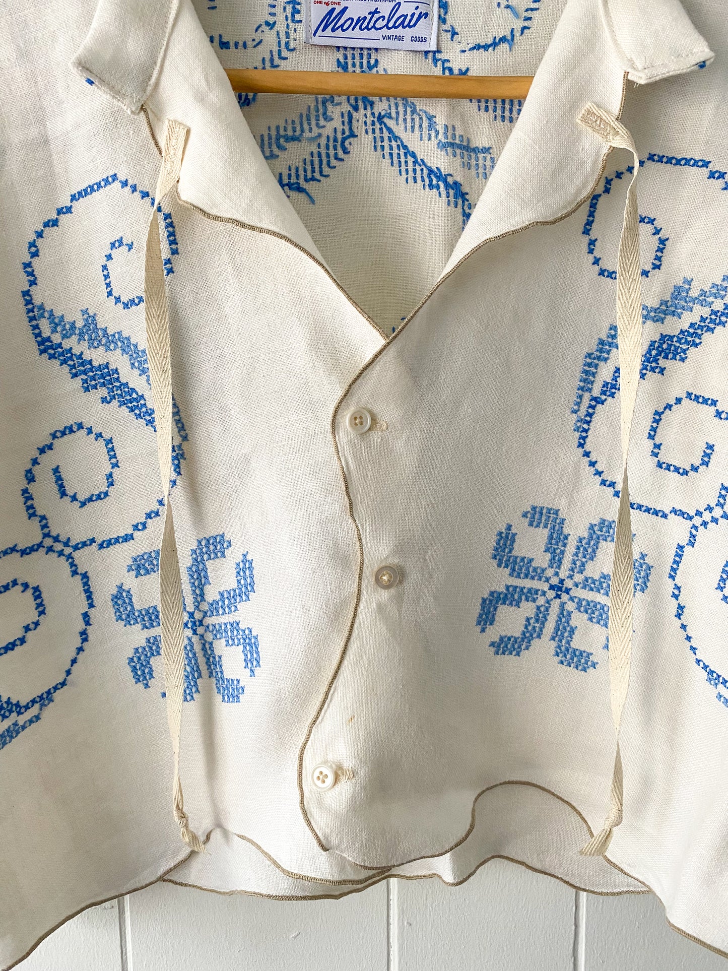 Upcycled Button Up Blouse