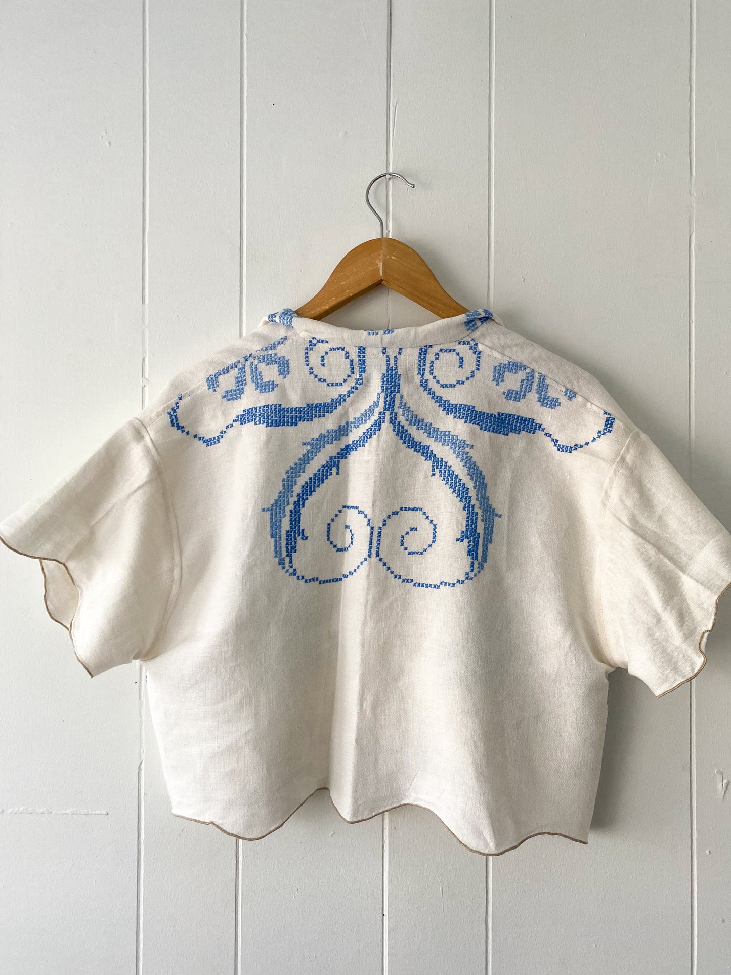 Upcycled Button Up Blouse