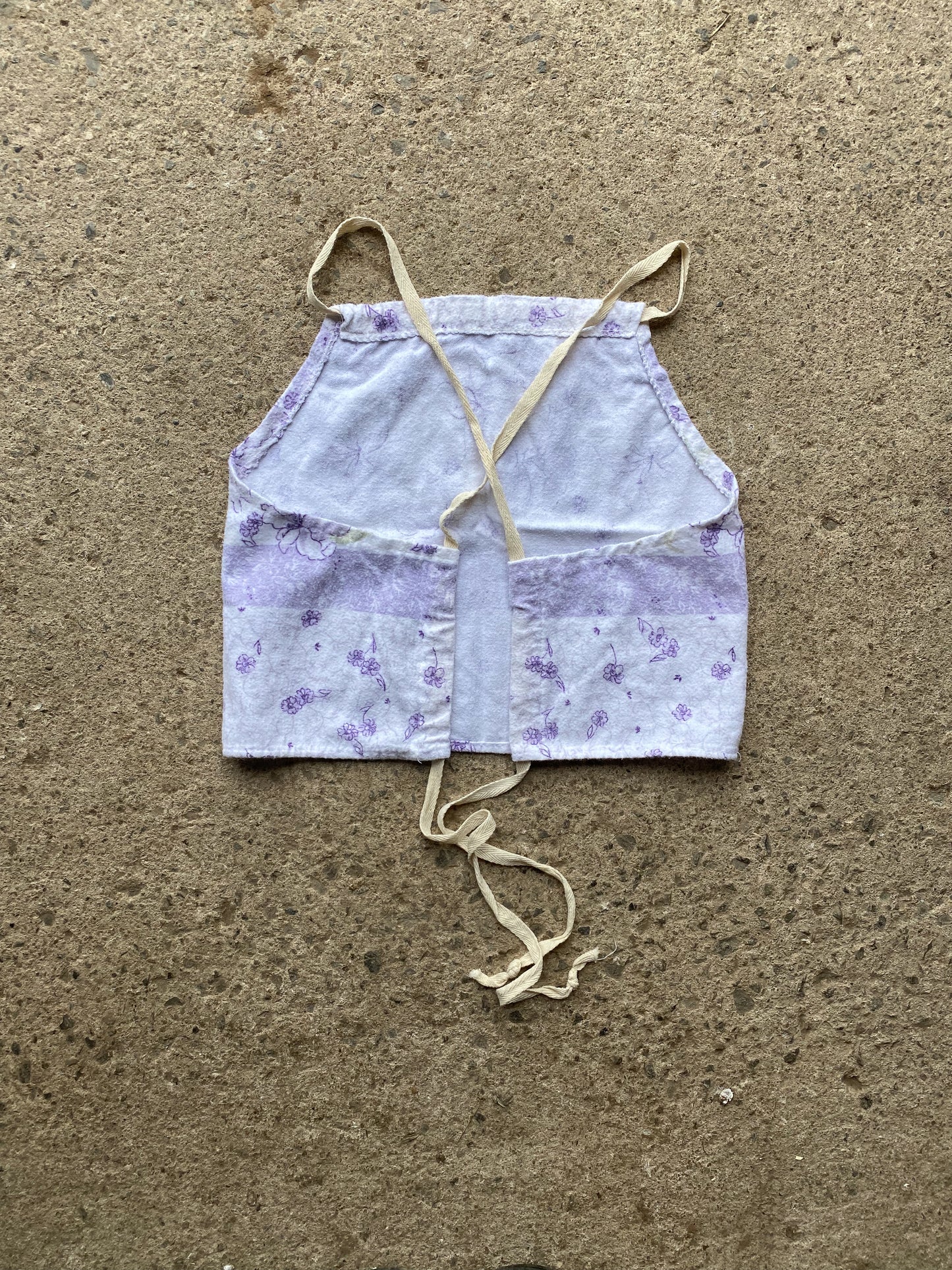 Upcycled Floral Criss-cross Backless Halter