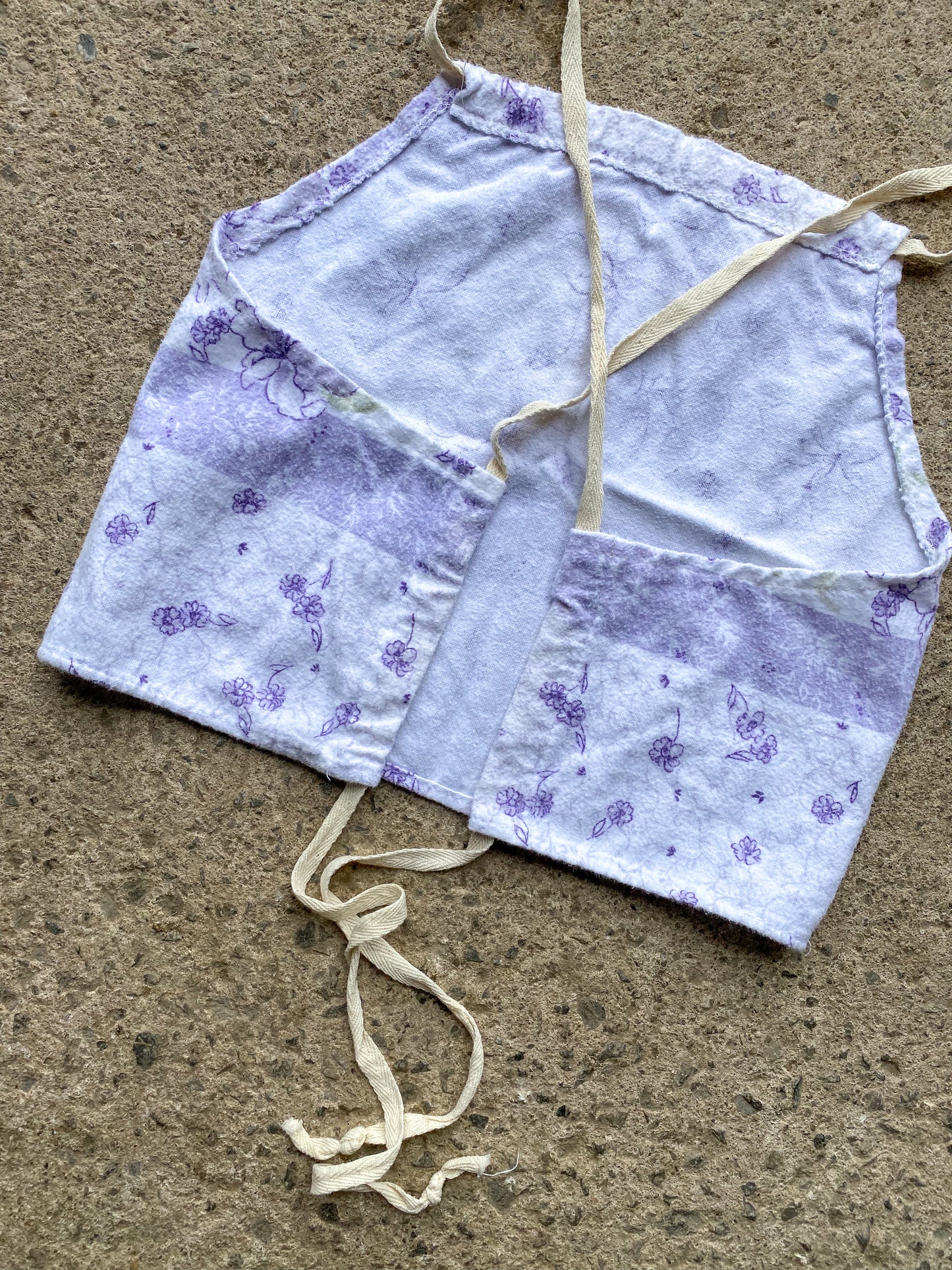Upcycled Floral Criss-cross Backless Halter