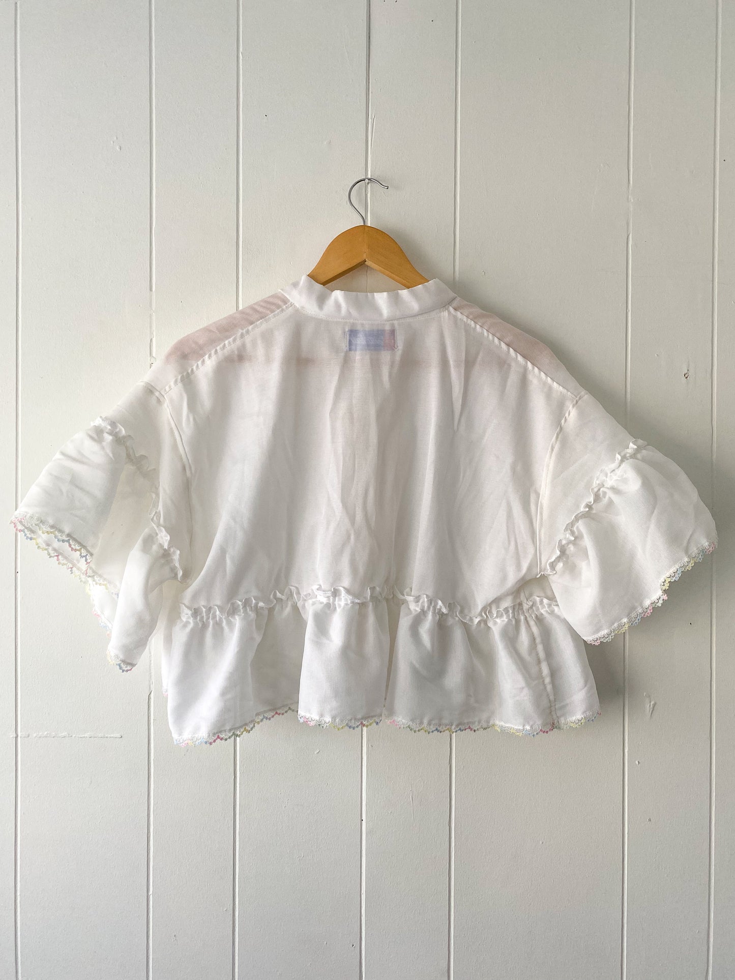 Upcycled Tie Front Blouse