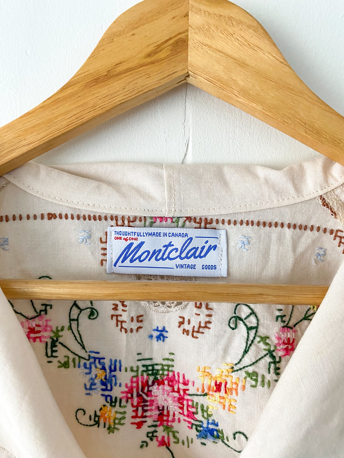 Upcycled Tie Front Blouse