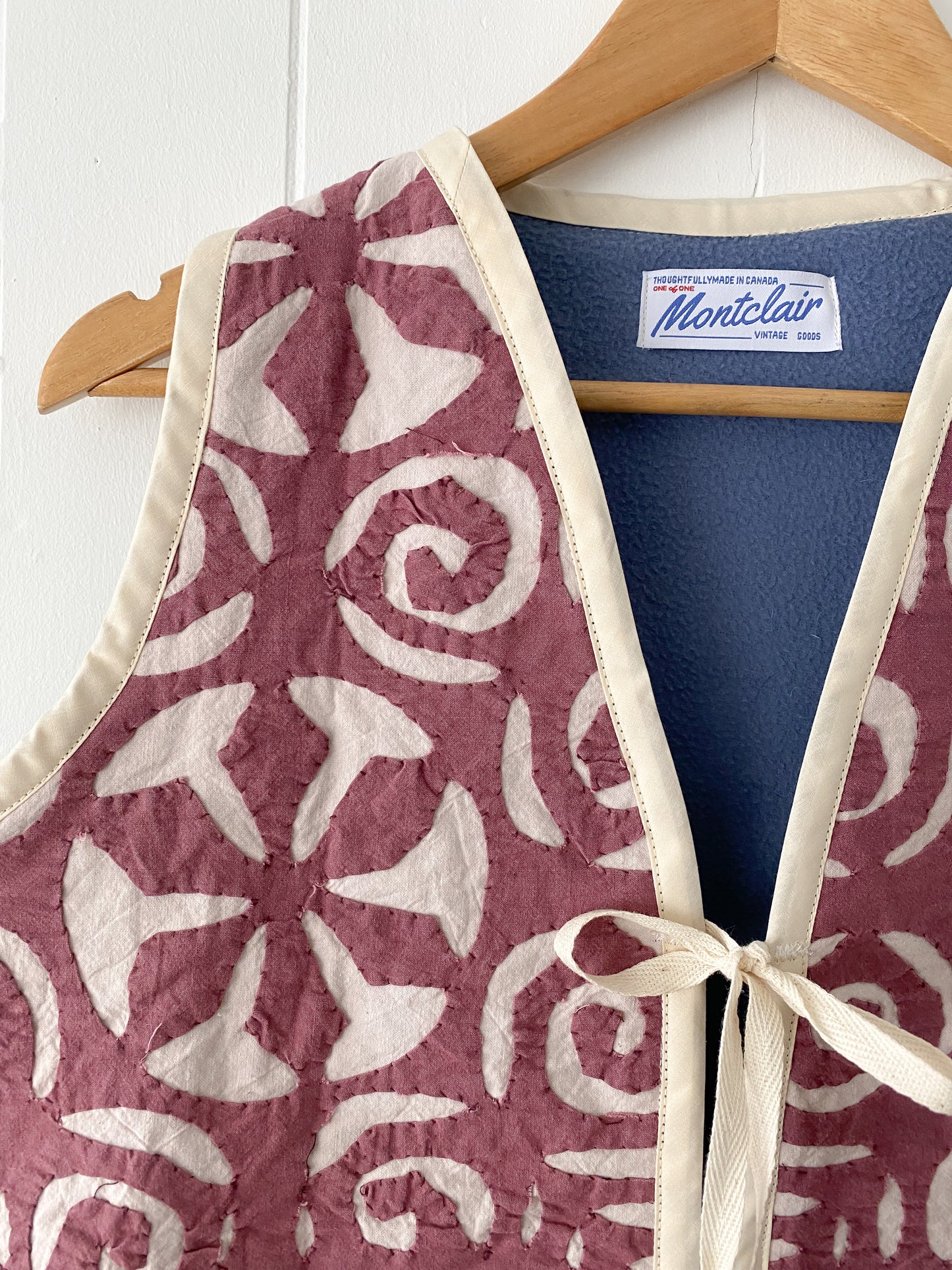 Upcycled Tie-Front Vest