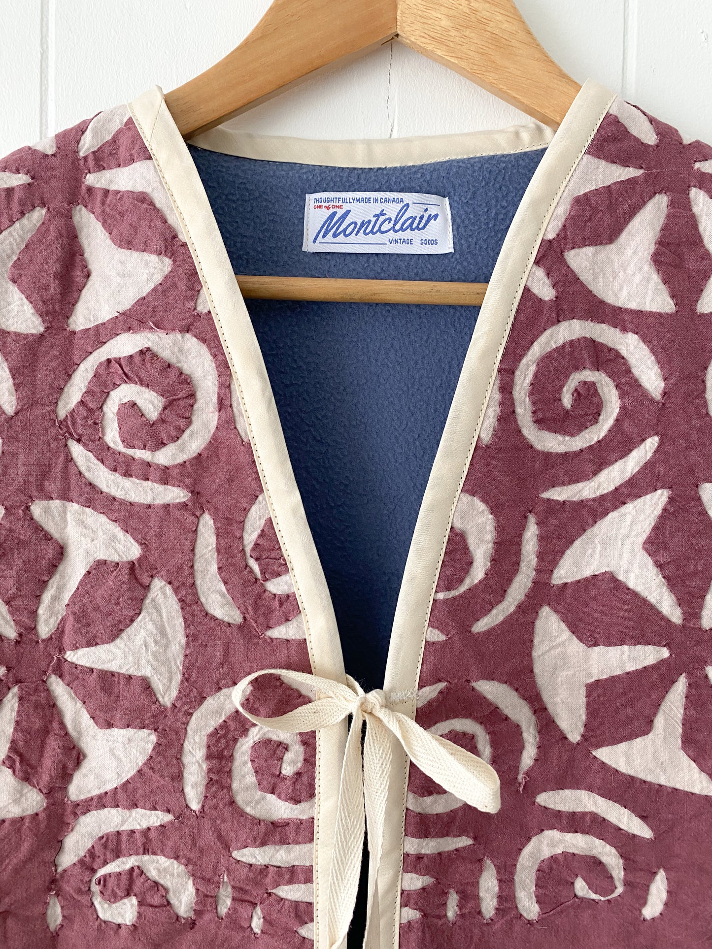 Upcycled Tie-Front Vest
