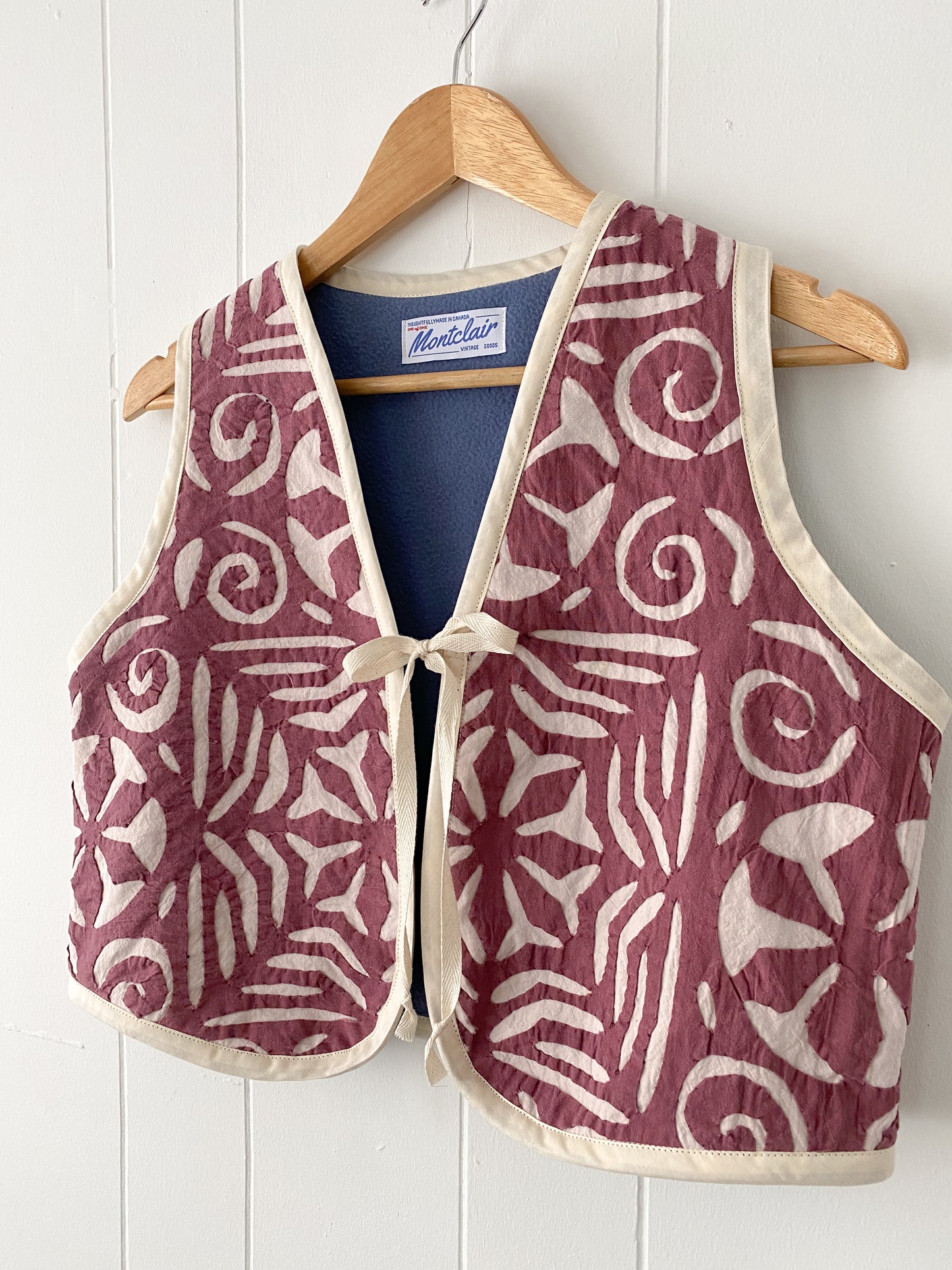 Upcycled Tie-Front Vest