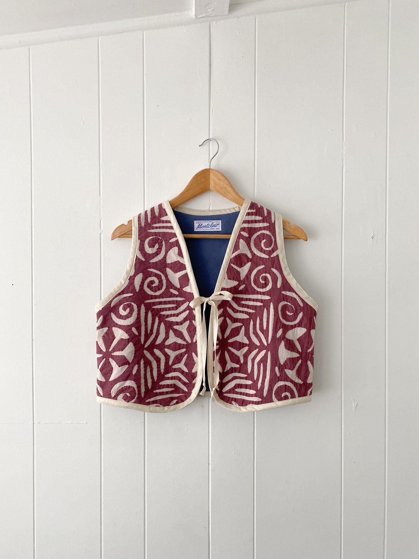 Upcycled Tie-Front Vest