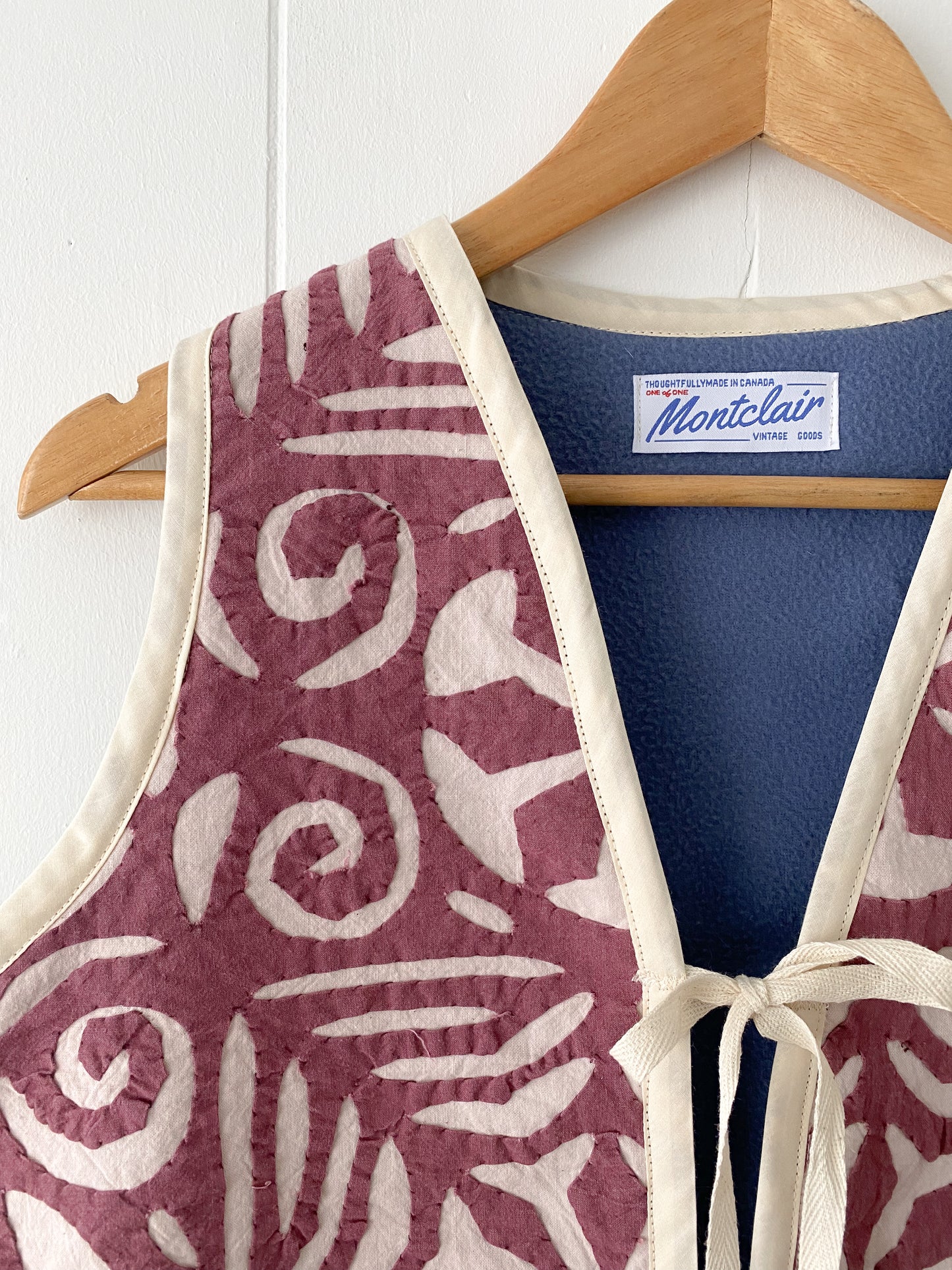 Upcycled Tie-Front Vest