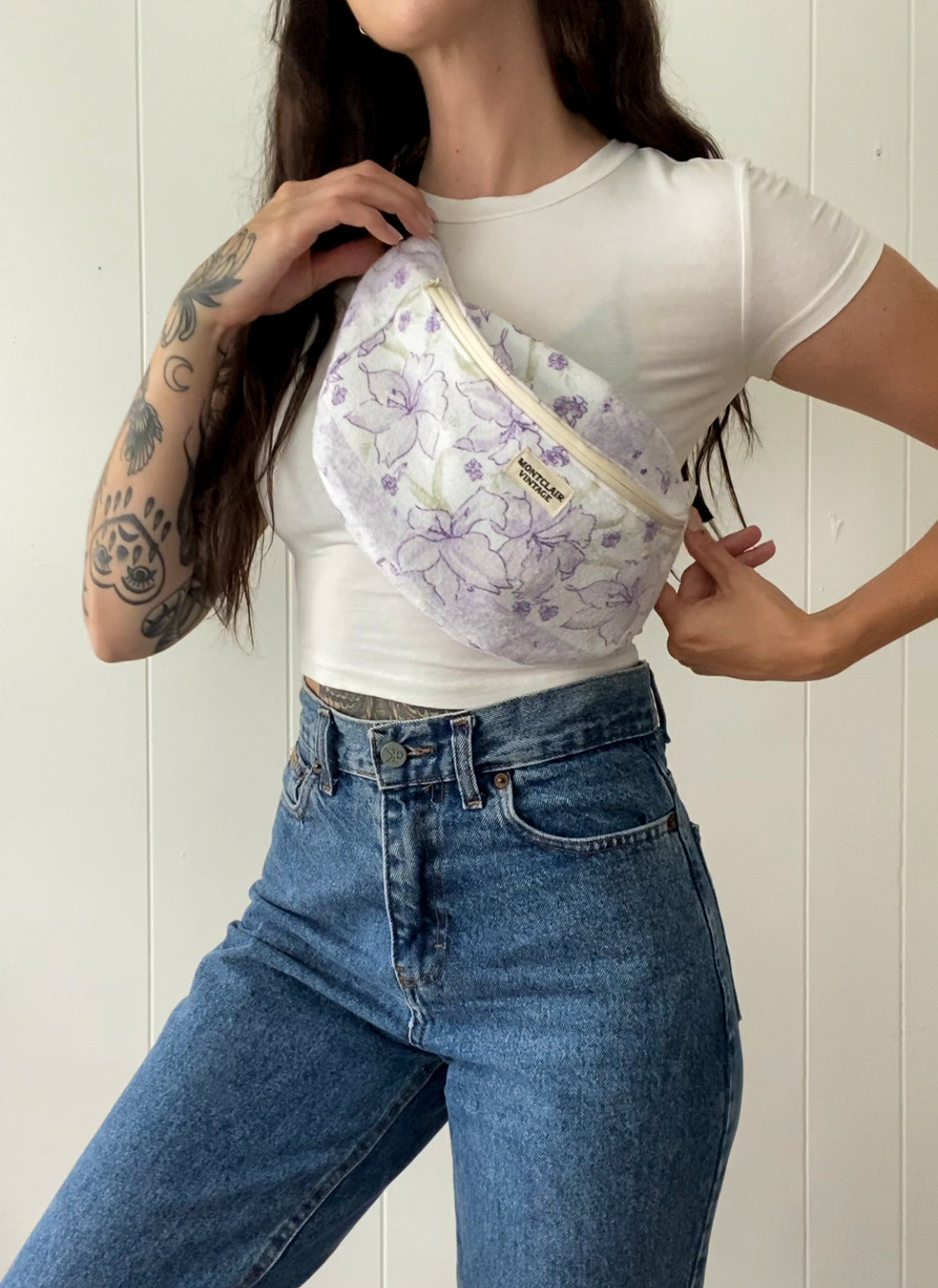 Upcycled Floral Fanny Pack