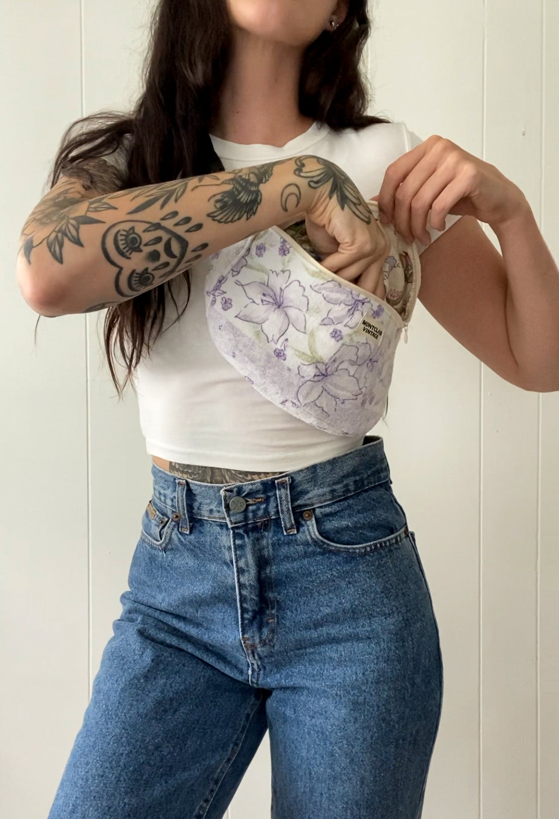 Upcycled Floral Fanny Pack