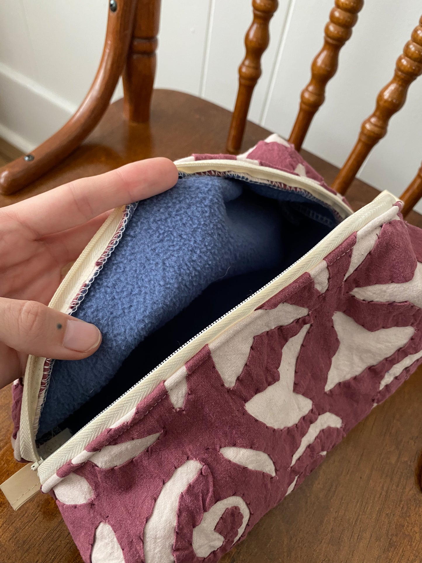 Upcycled Vintage Toiletry Bag - Medium