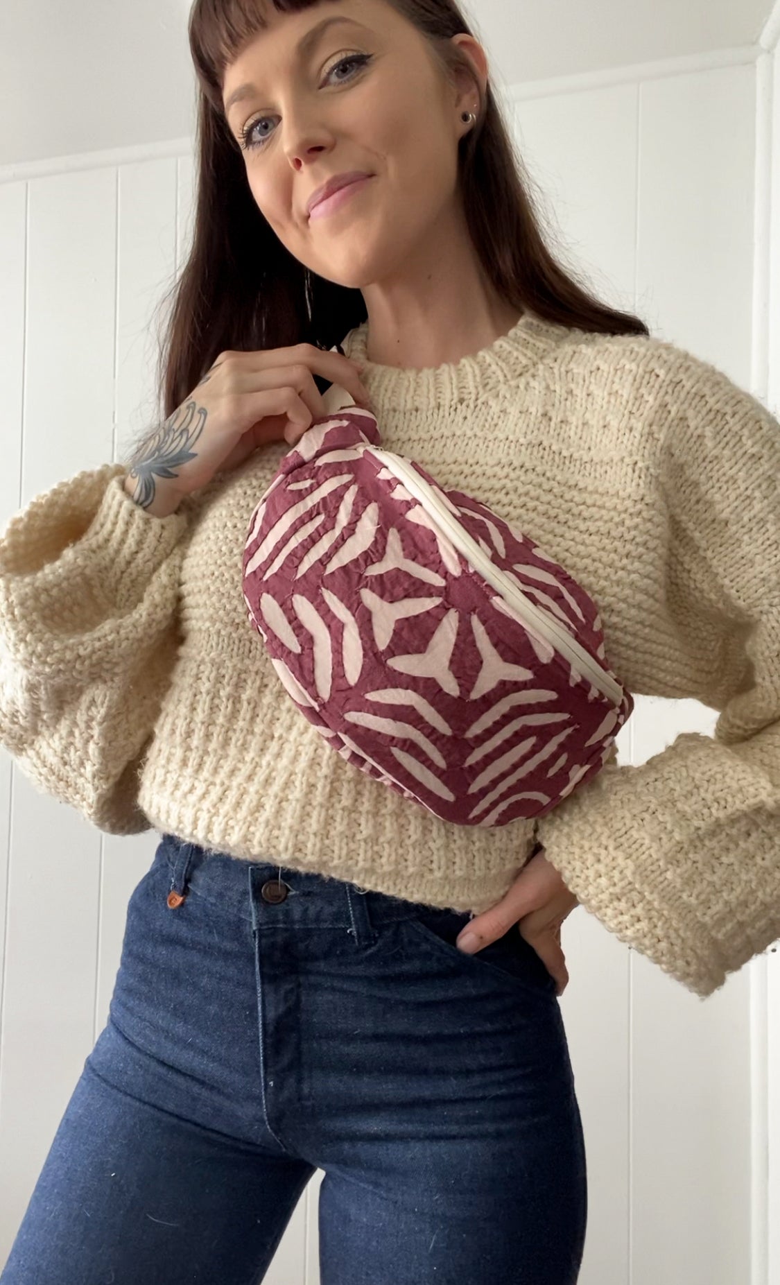 Upycled Vintage Blanket Fanny Pack