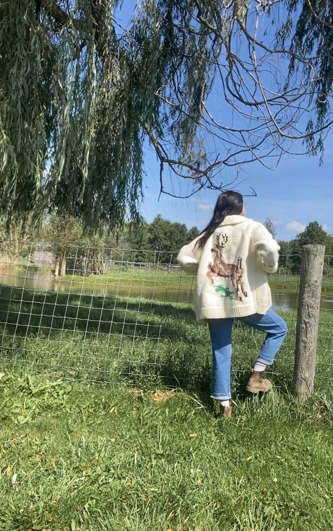 1950s/60s Vintage Handmade Mary Maxim Knit Cardigan