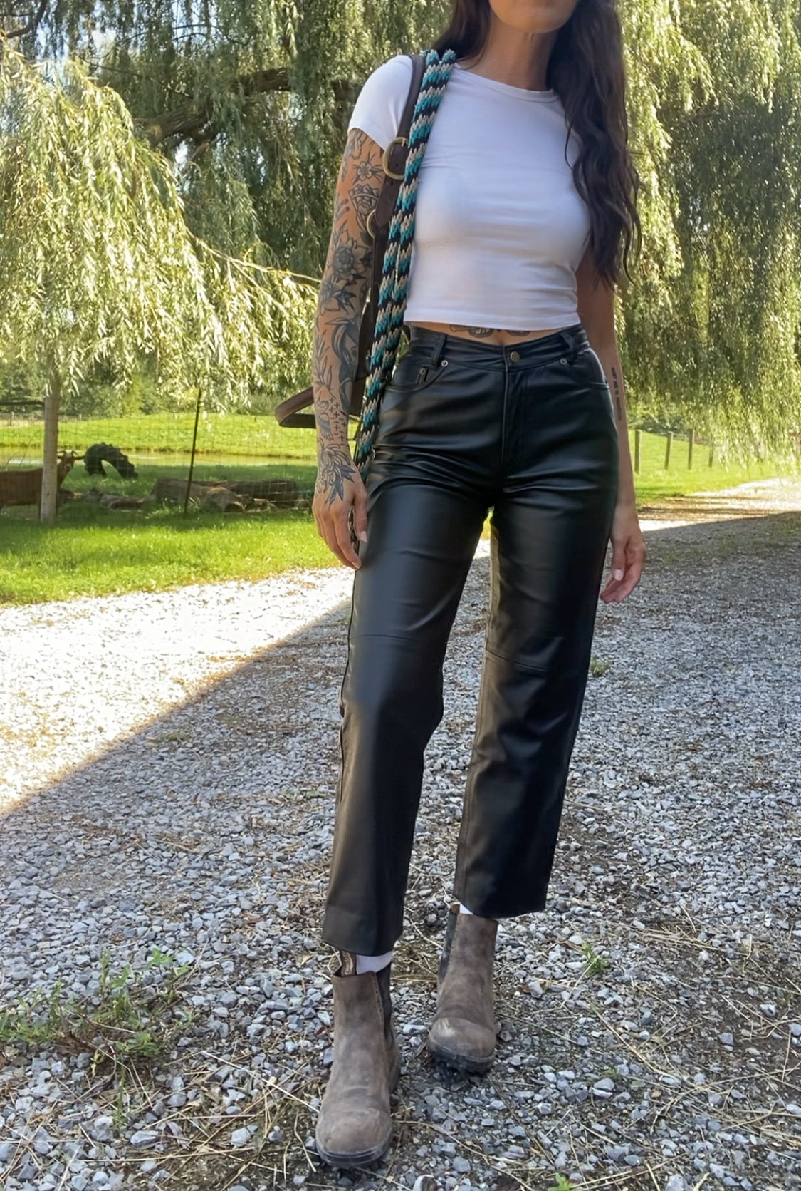 29"W Vintage Leather Pants by MIX