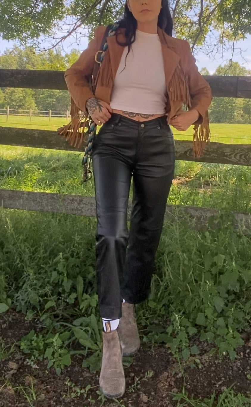 29"W Vintage Leather Pants by MIX
